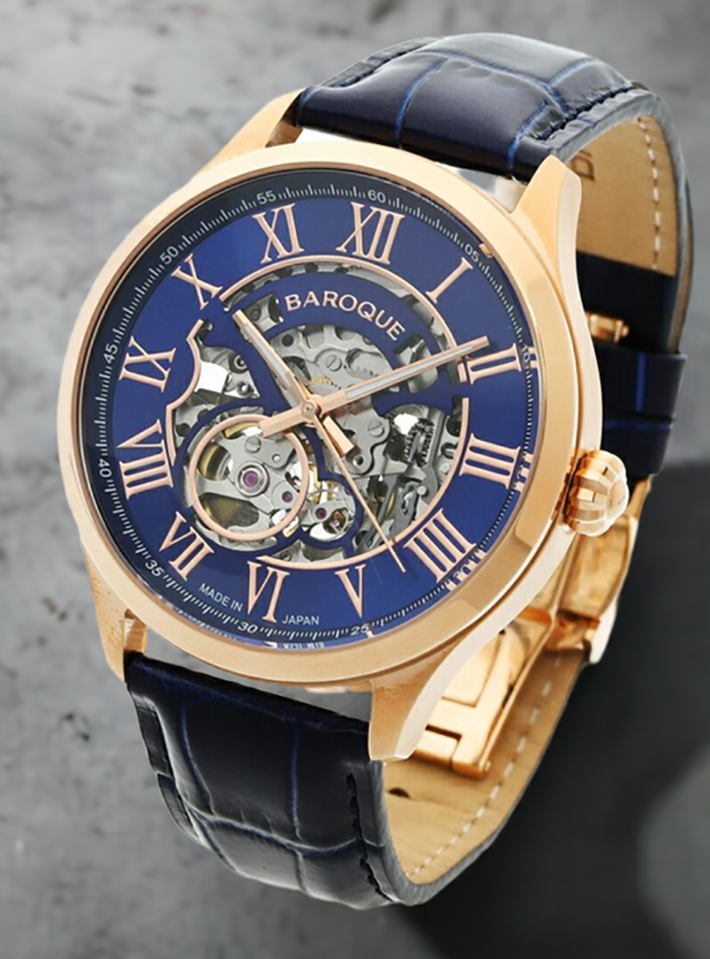 BAROQUE Luxury Watch BA2006RG 03NV - Japanese Made Analog Watch for Women | Perfect for Business, Formal Events & Gift Giving