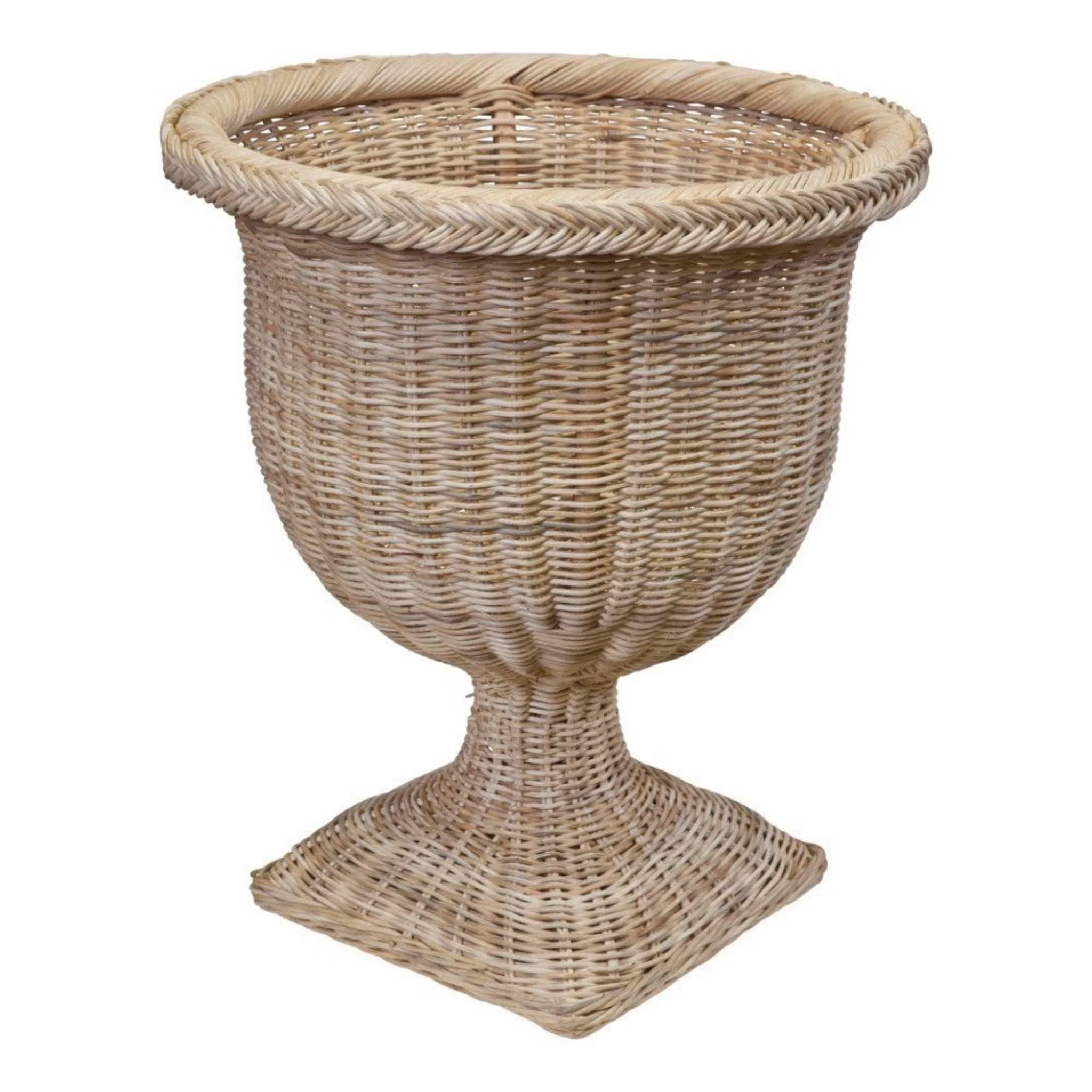Handwoven Braided Wicker Urn for Ashes - Elegant Memorial Keepsake for Home, Garden or Funeral Display