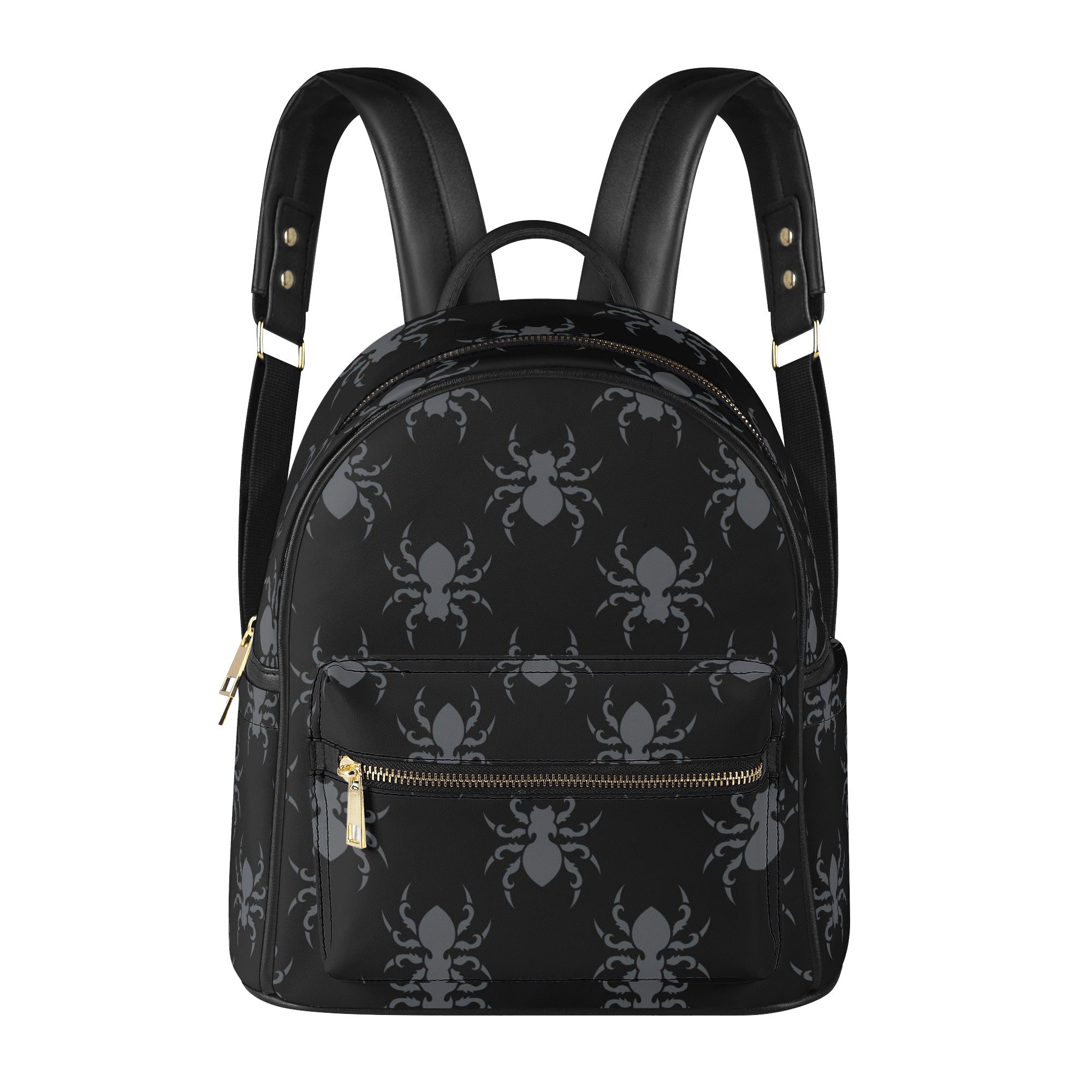 Gothic Spider Print Casual Backpack for Women & Men - Stylish Gothic Lolita Aesthetic Daypack for School, Work, Travel & Halloween Costume Accessories