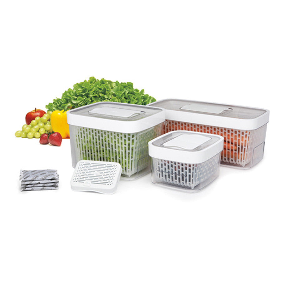 GREENSAVER Produce Keeper - Extend Freshness of Fruits & Vegetables | Eco-Friendly Food Storage Container for Kitchen, Refrigerator & Meal Prep