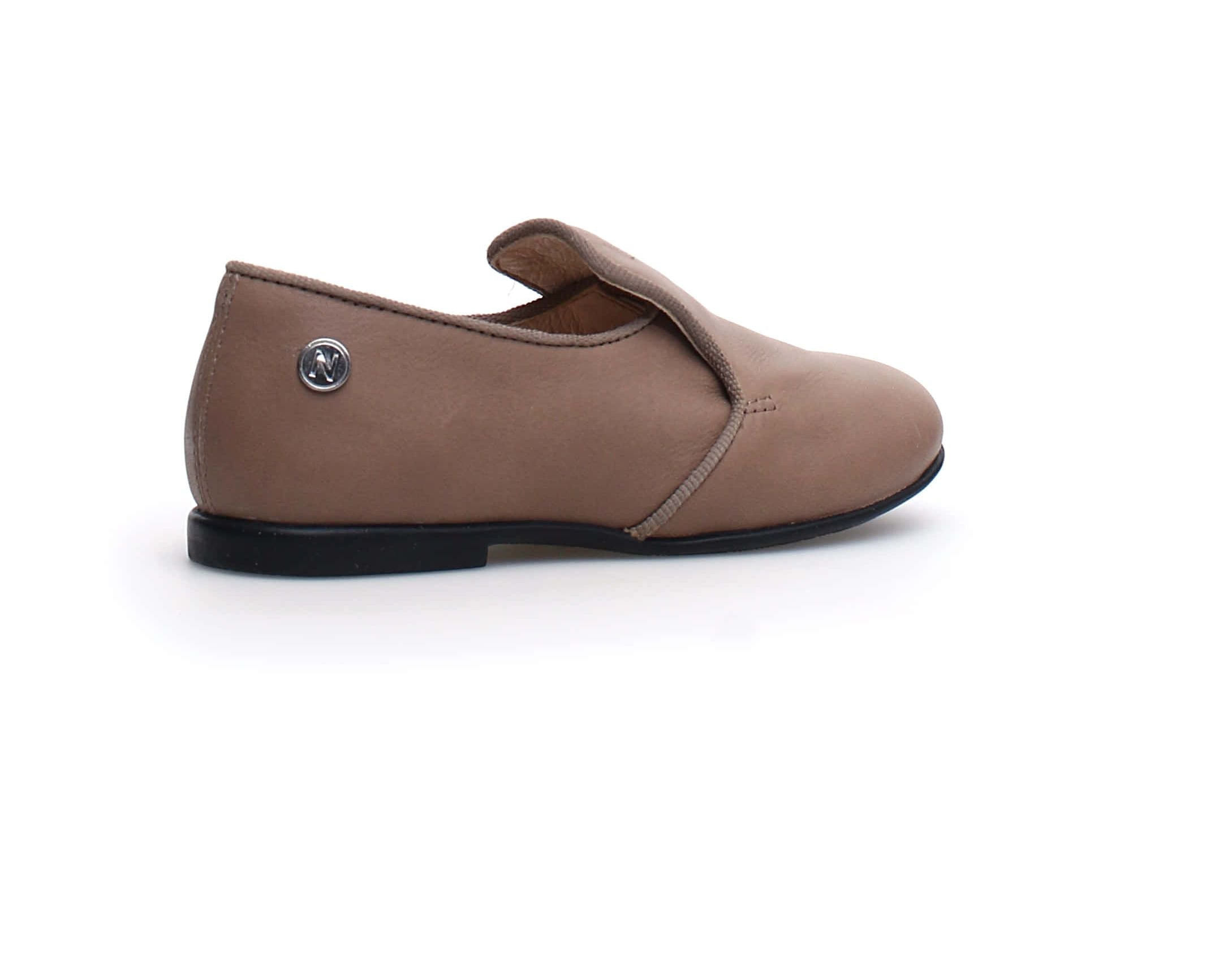 Naturino Alghero Kids Dress Shoes for Boys & Girls - Comfortable Taupe Leather School & Party Shoes for Formal Occasions
