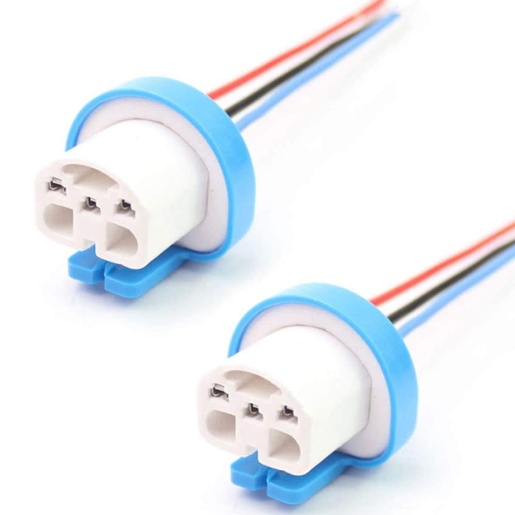 9007 HB5 to 9004 Female Ceramic Headlight Socket Adapter - 2PCS High-Temp Wire Harness Connector for Car, Truck & SUV Headlight Replacement | Perfect for DIY Auto Repair & Night Driving Safety
