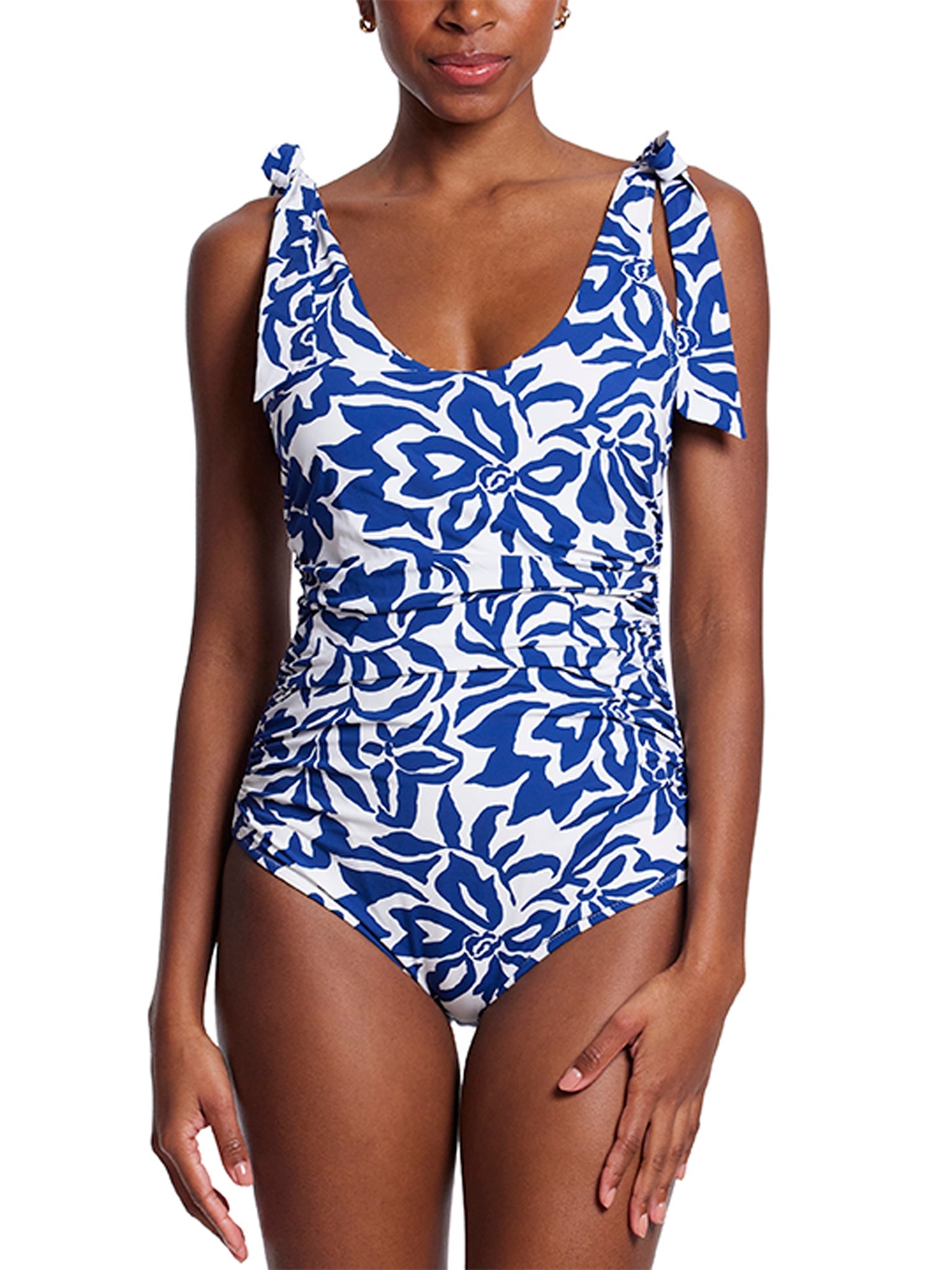 Stylish Ruched Bow One Piece Swimsuit for Women - Perfect for Beach Vacations, Pool Parties & Summer Getaways