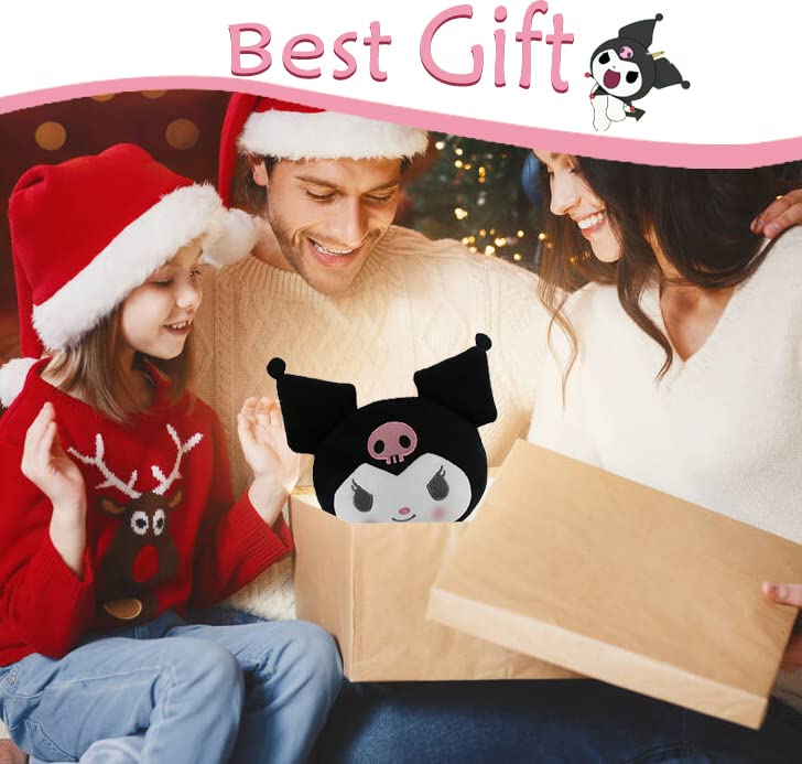 Kuromi Plush Stuffed Animal Toy - Soft Kitty Cat Pillow Plush Doll for Girls & Kids - Perfect Birthday Gift, Room Decor & Cuddly Companion for Playtime & Sleep