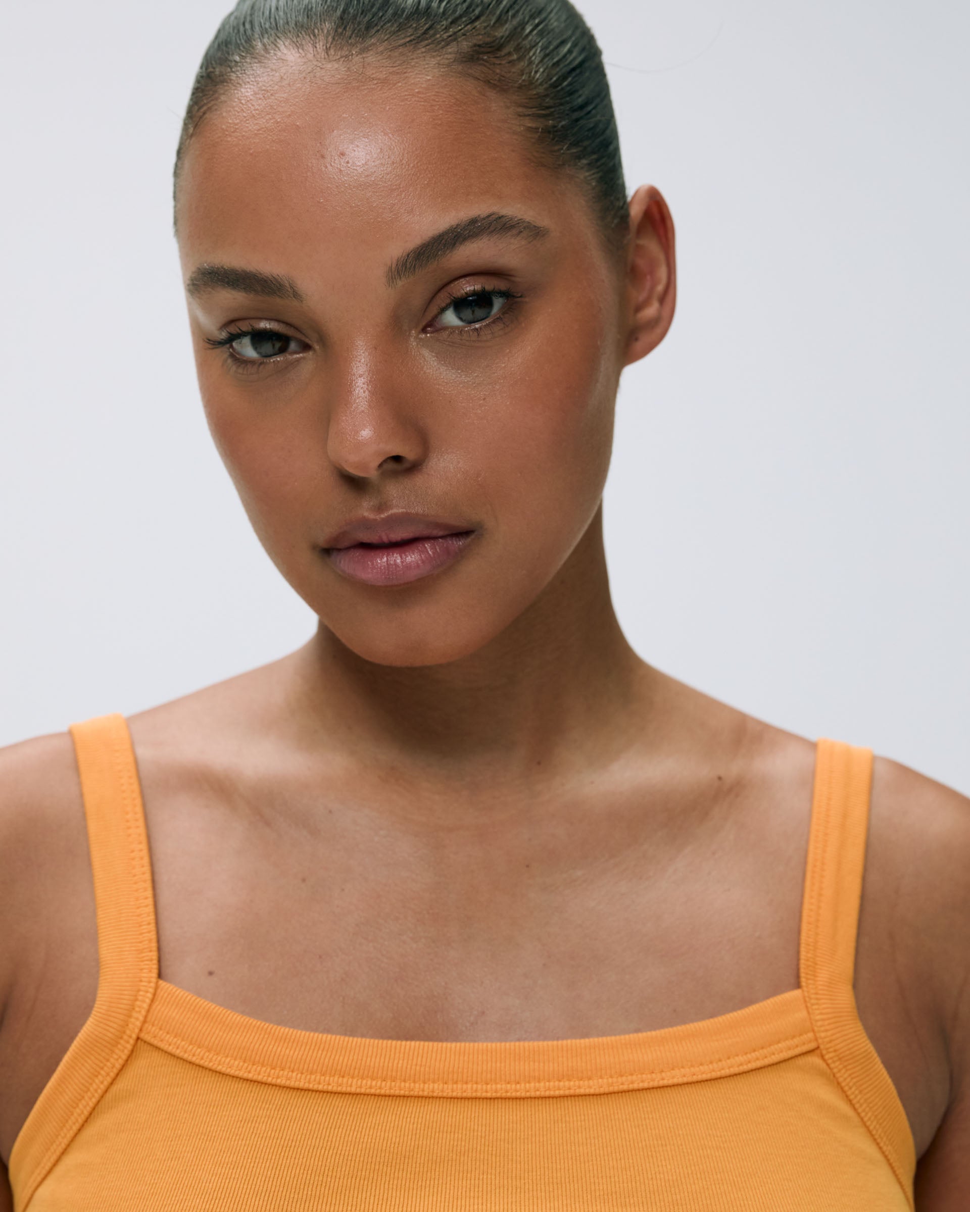 Rib Wide Binding Baby Tank Top - Mango Orange | Soft & Comfortable Infant Tops for Playtime & Everyday Wear