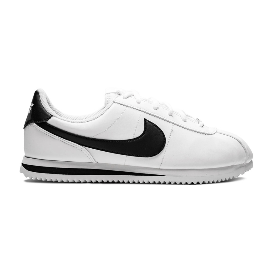 Nike Cortez (GS) Basic SL Sneakers - White & Black - Comfortable Running Shoes for Kids - Perfect for School, Sports & Casual Wear