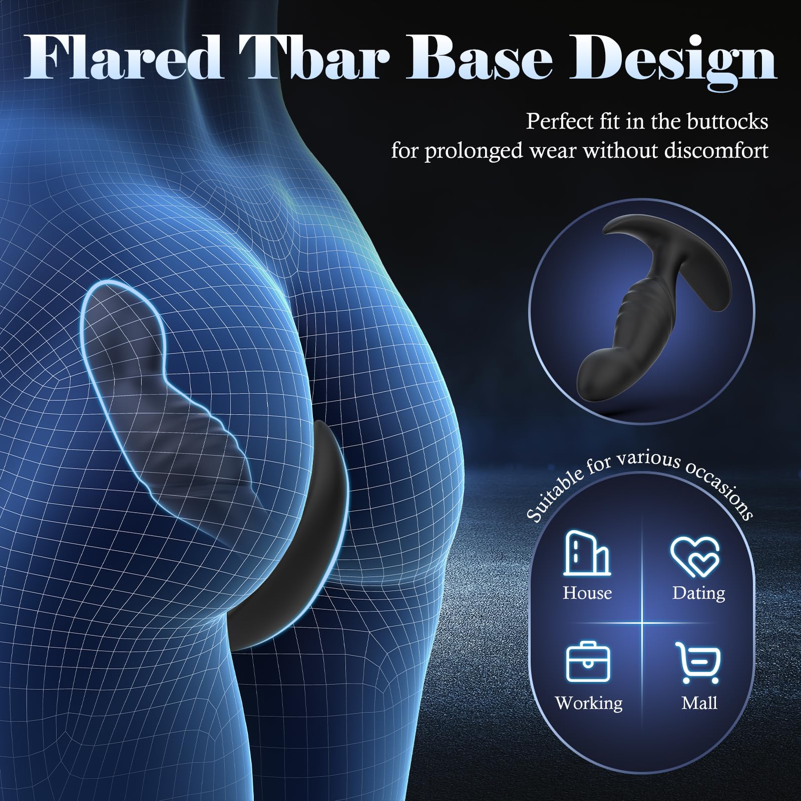 4PCS Silicone Anal Plug Set for Beginners & Advanced Users - Prostate Massager with Flared Base for Men, Women & Couples | Anal Training Kit for Enhanced Pleasure & Intimacy | Perfect for Solo Play, Couples Exploration & BDSM Scenes