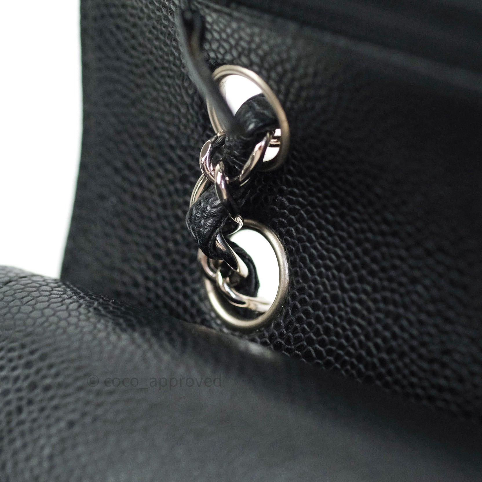 Chanel Classic M/L Medium Double Flap Bag Black Caviar Silver Hardware - Luxury Designer Handbag for Women, Perfect for Work, Evening Events & Special Occasions