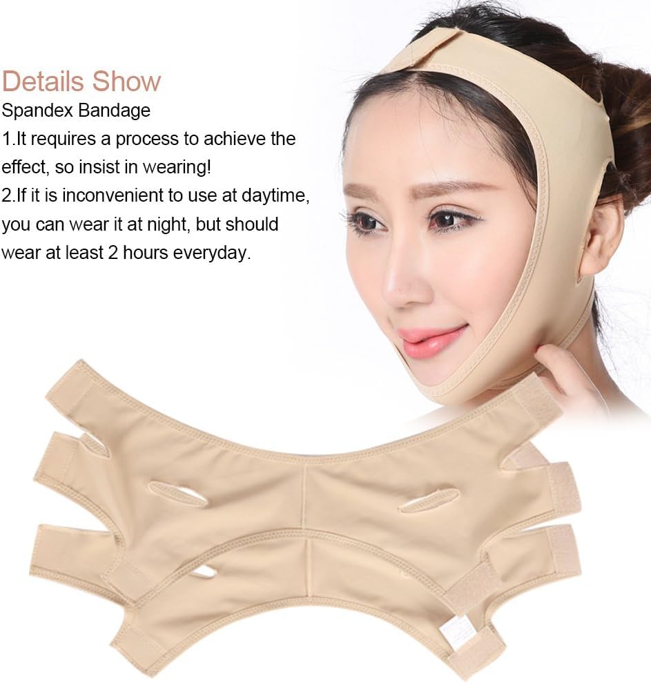 KBZONE Face Slimming Mask for Double Chin - V Line Facial Lift & Cheek Contouring for Men and Women - Anti-Aging Face Tightening Bandage - Perfect for Home Spa, Self-Care & Beauty Routine