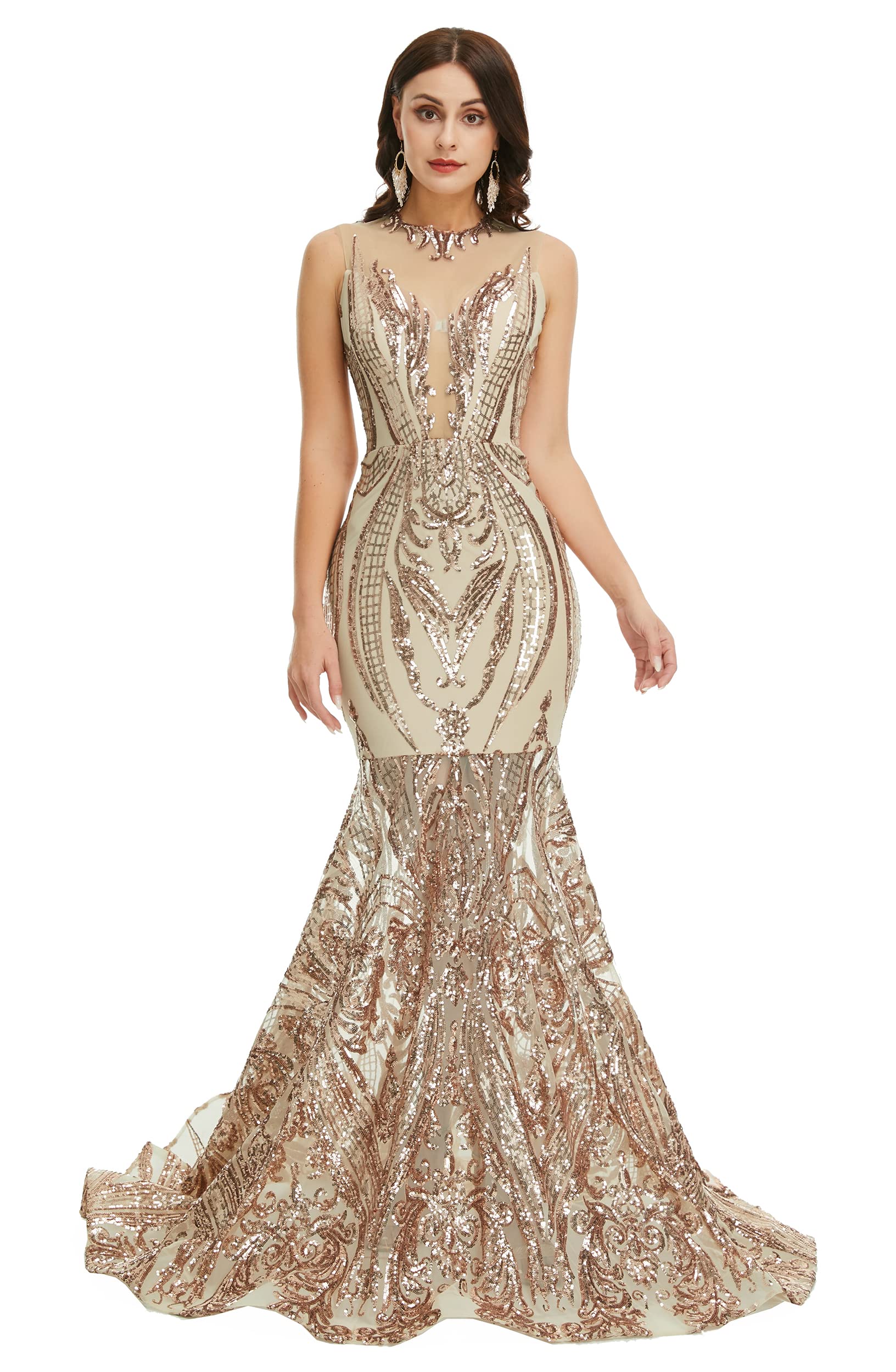 Elegant Sequin Sleeveless Mermaid Prom Dress for Celebrity Gala & Formal Evening Events - Perfect for Homecoming, Pageants, and Special Occasions
