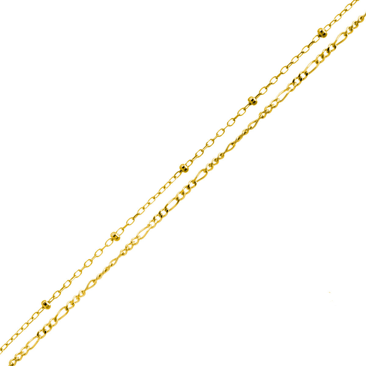 Elegant 14K Gold Twin Chain Bracelet for Women - Perfect for Everyday Wear, Date Nights & Special Occasions