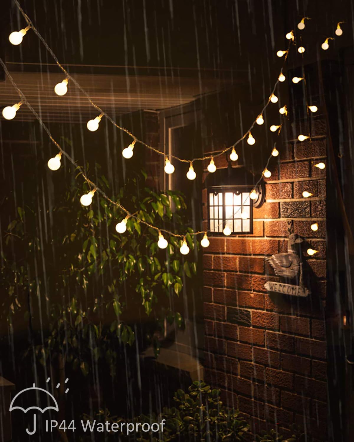 100 LED Globe String Lights - 59 Ft Plug-in Christmas Lights with Remote Timer, Connectable 0.71