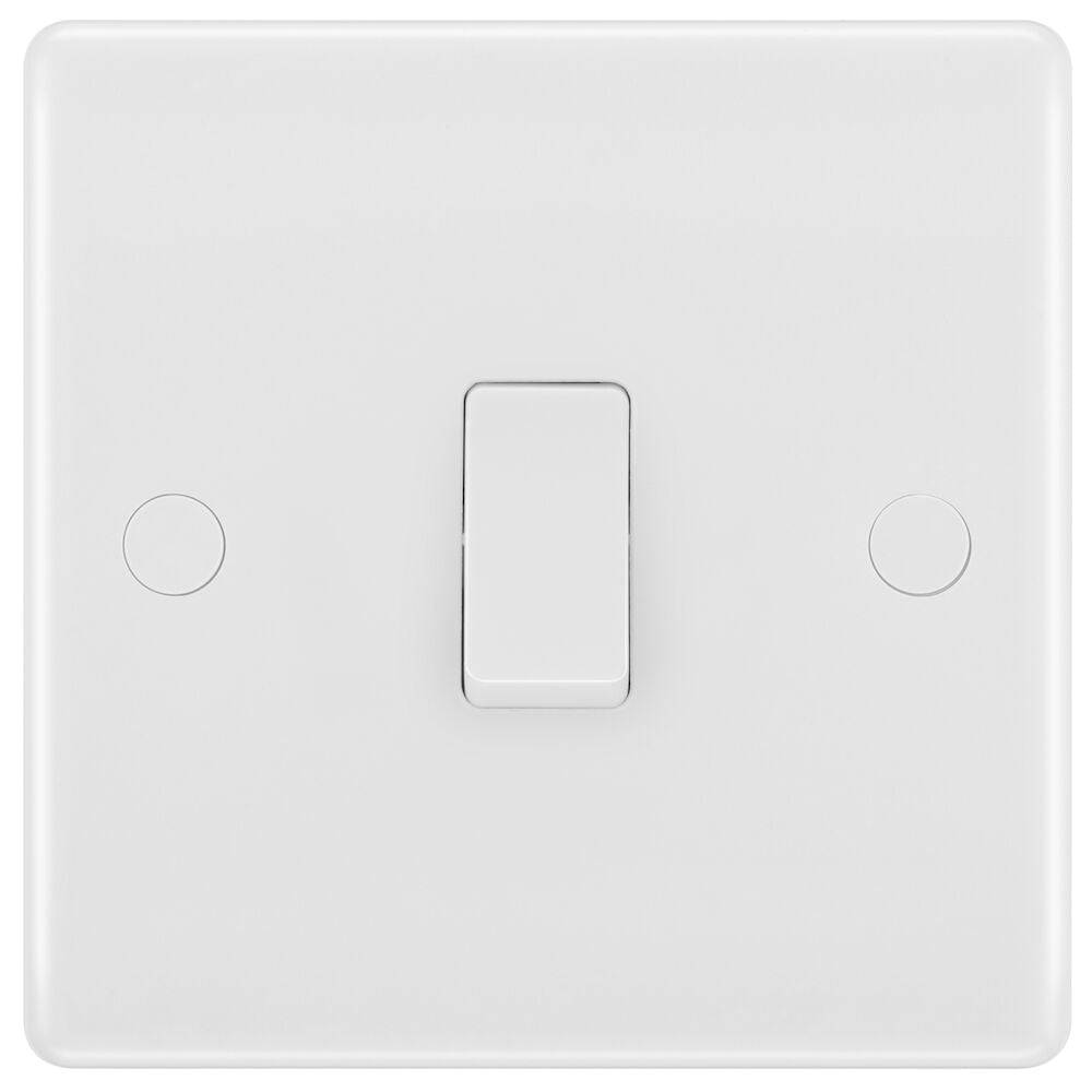BG White 20A Double Pole Switch - Heavy Duty Electrical Switch for Home & Commercial Use - Perfect for Lighting Control & Appliance Safety