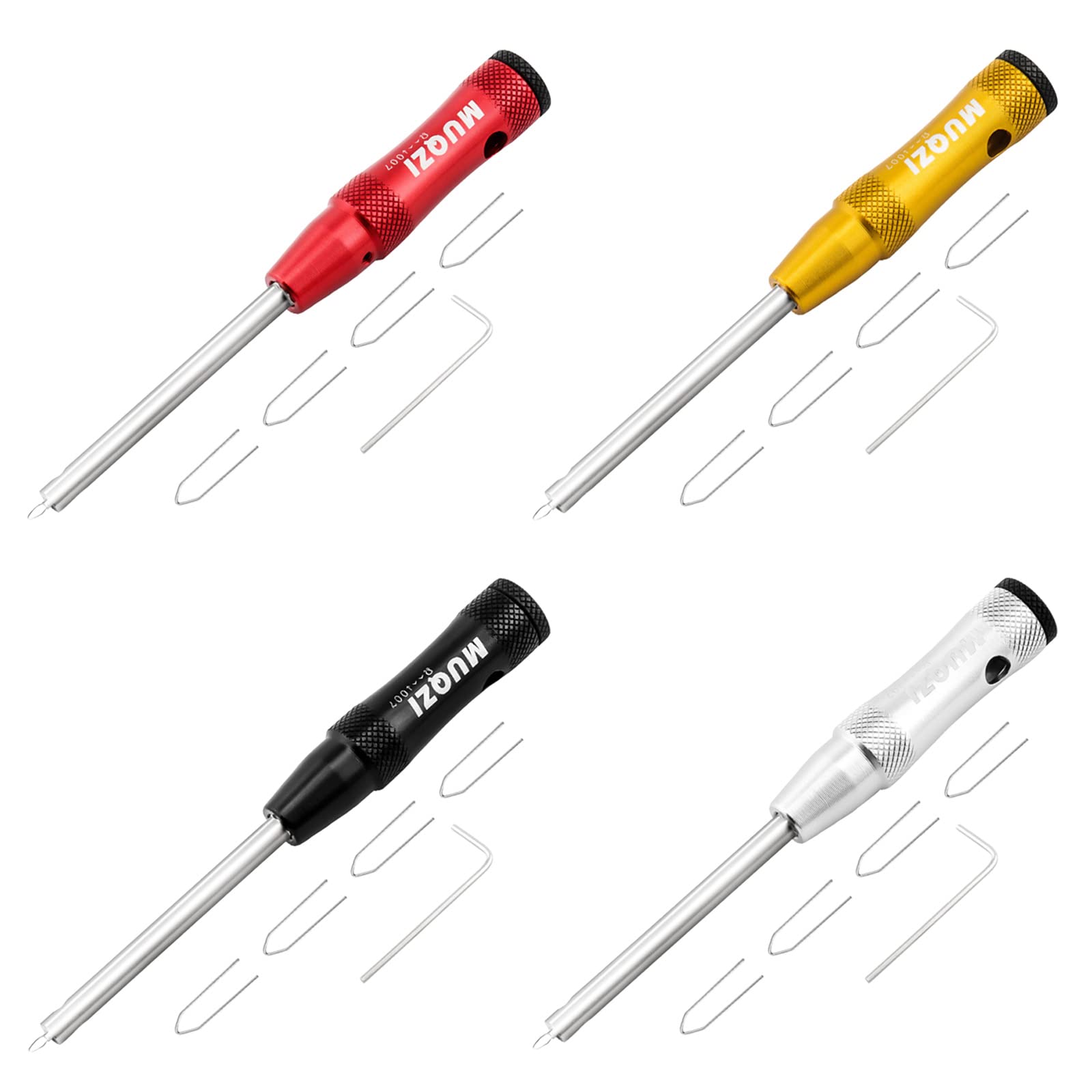 Muloo Bike Mountain & Road Folding Bikes Spoke Nipple Wrench Tool Kit - Professional Maintenance Set for Wheel Spoke Cap Installation & Repair (Red) - Perfect for Bicycle Tune-ups, DIY Repairs & On-the-Go Adjustments