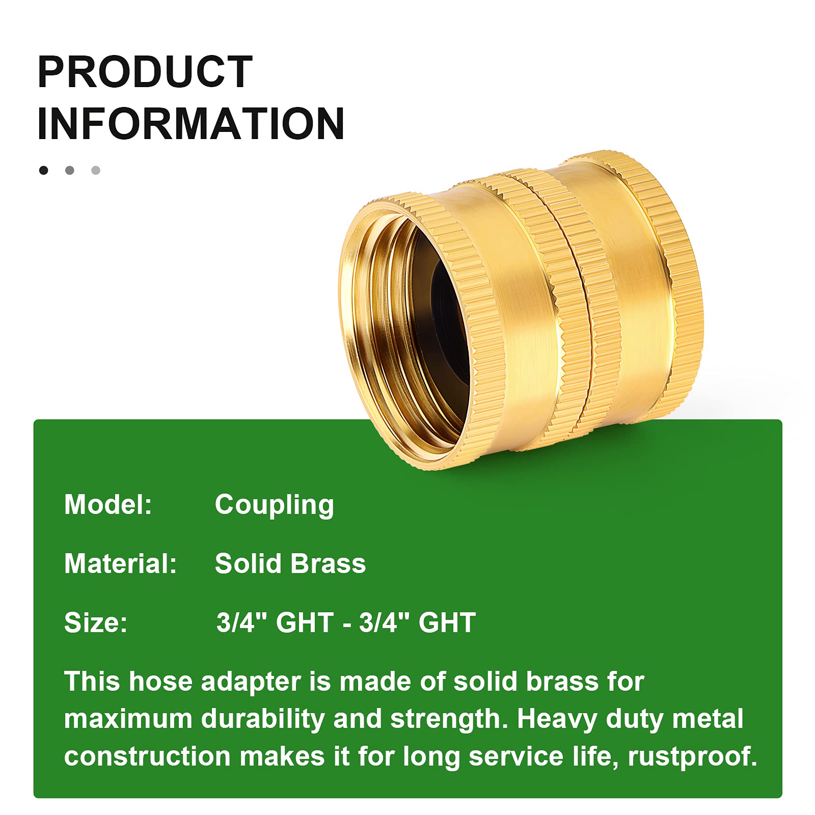 TAISHER 2 Pack Brass 3/4