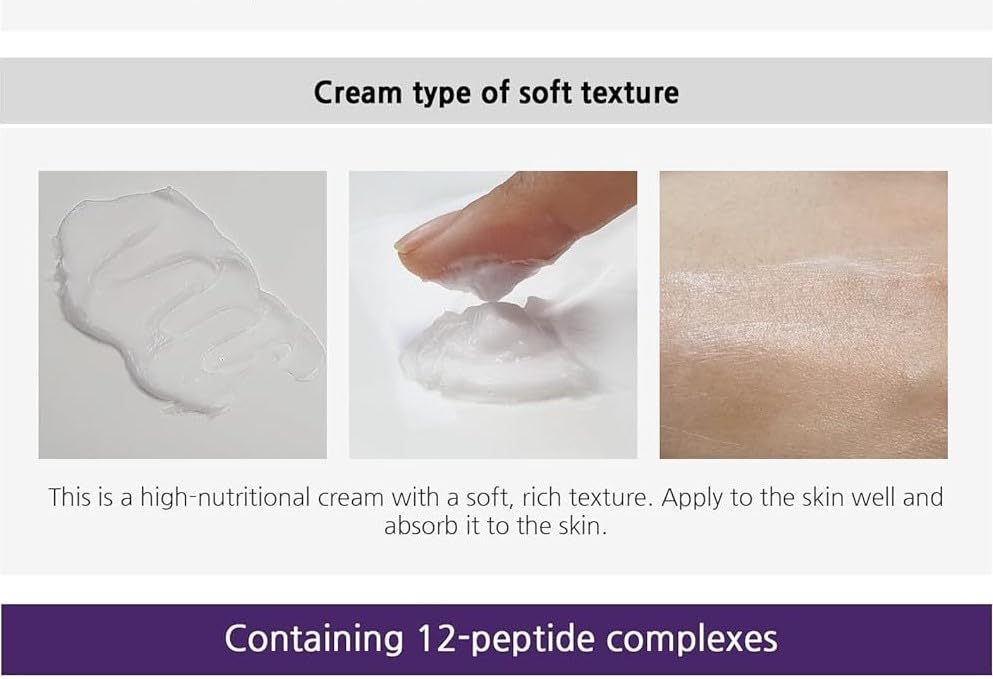 Premium Collagen Peptides & Hyaluronic Acid Facial Moisturizer - Anti-Aging Firming Cream for Women, Korean Skincare for Face & Neck, 8 Peptide Sensation Pro Balancing Cream - Perfect for Daily Hydration & Nighttime Skin Repair