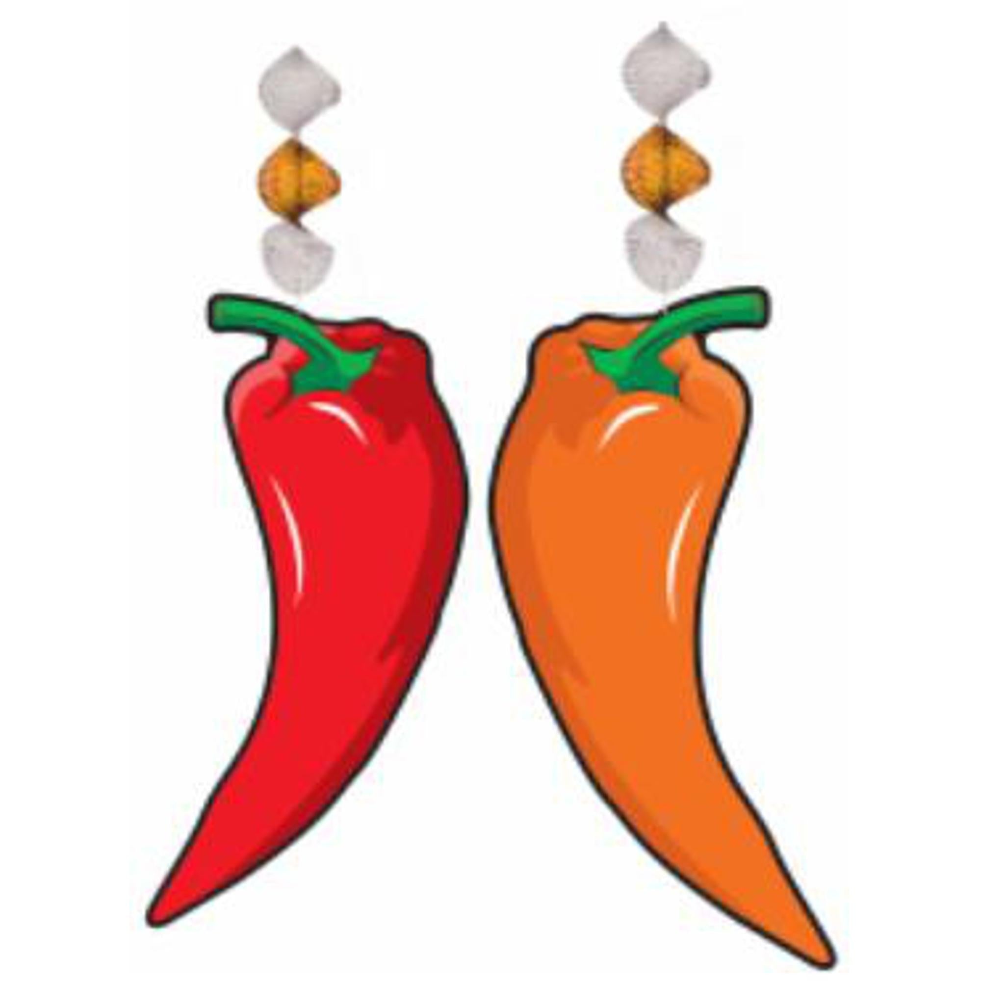 Spicy Chili Pepper Earrings - 2 Pack (30 Pairs) - Fun & Unique Dangle Earrings for Women, Perfect for Parties, Festivals, and Everyday Fashion