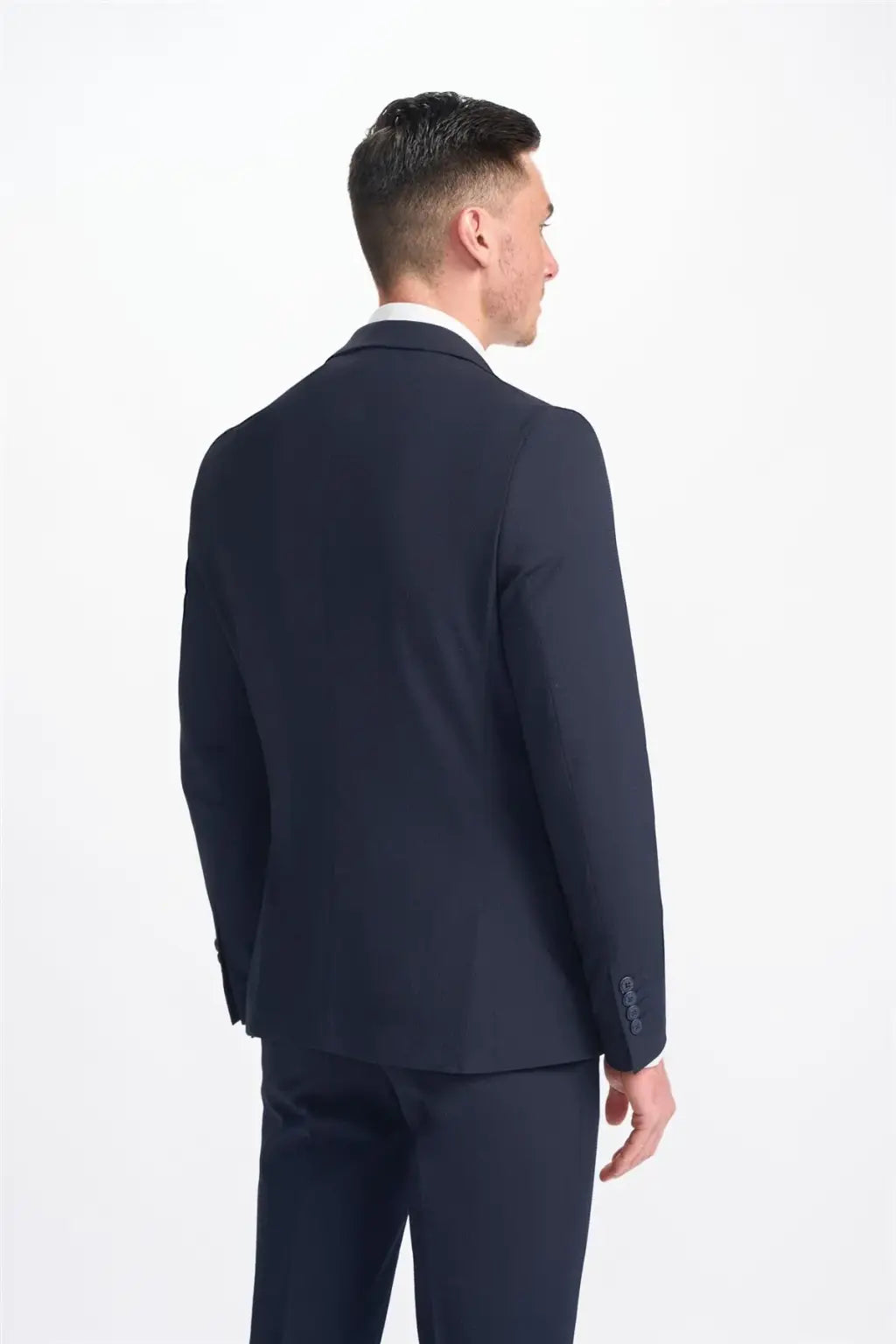Cavani Men's Siren Seersucker Navy Blazer - Lightweight Summer Sport Coat for Weddings, Business & Outdoor Events