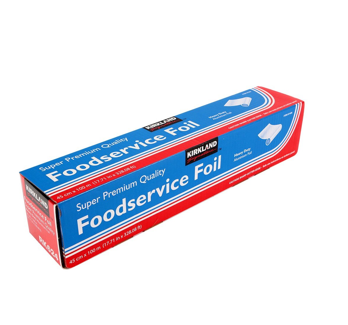 Kirkland Signature Heavy Duty Aluminum Foil Roll - 45cm x 100m (Pack of 2) | Premium Commercial-Grade Food Service Foil for Baking, Grilling, Food Storage & Catering
