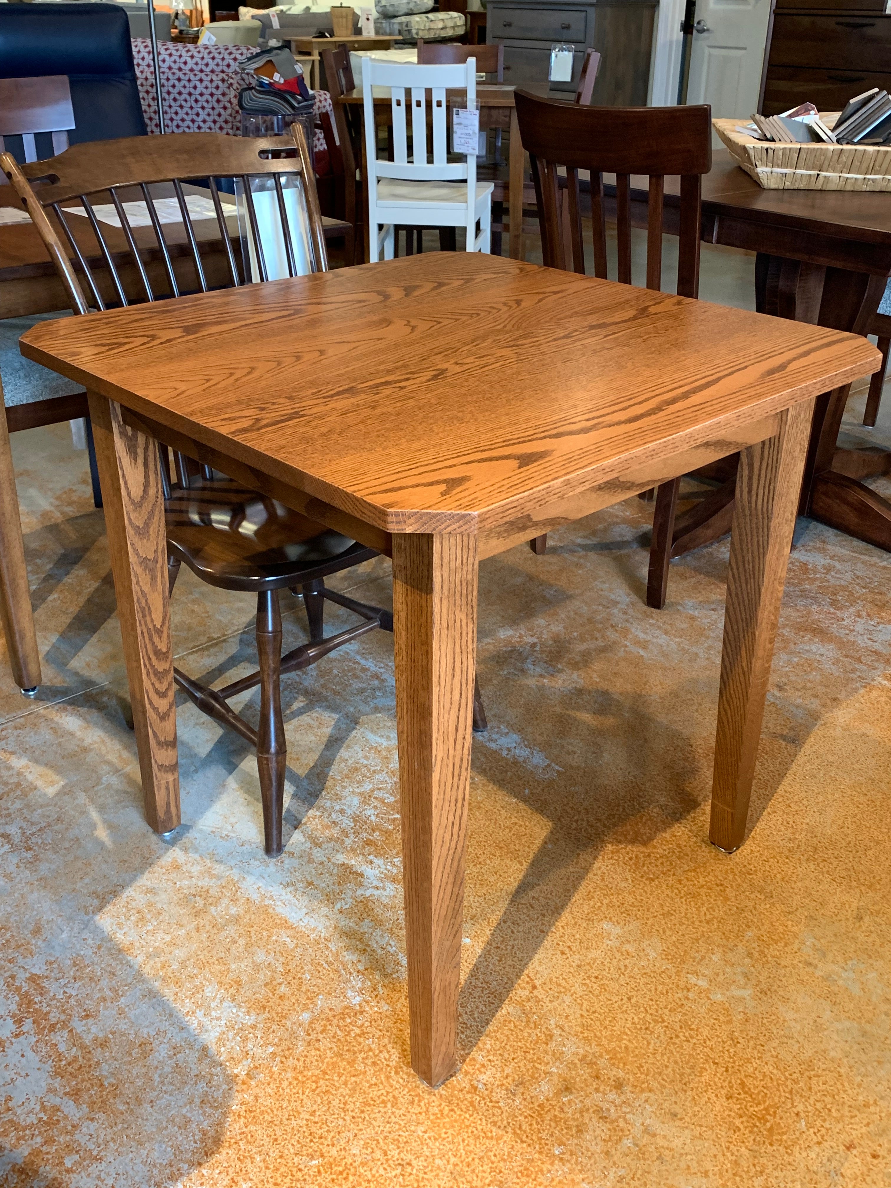 Solid Oak Wood Dining Table 30x30x30 Inches - Modern Farmhouse Style Showroom Quality Dining Table for Kitchen, Dining Room & Small Spaces