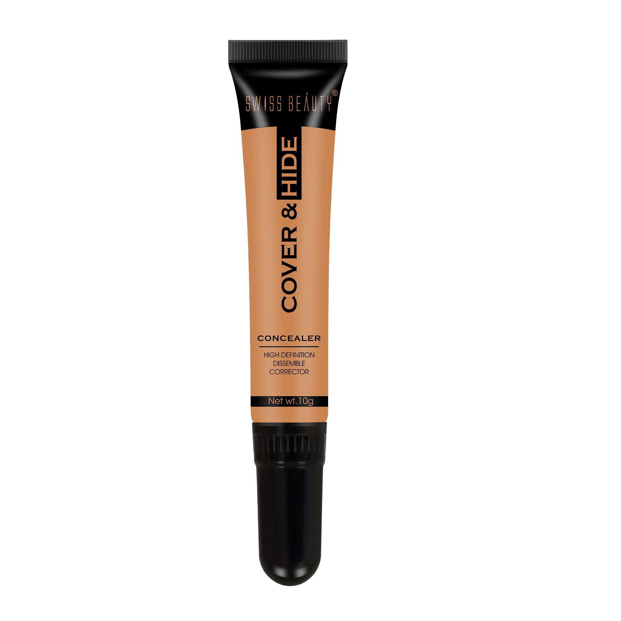 SWISS BEAUTY Cover & Hide Concealer - Lightweight, Long-Lasting, Blendable Matte Cream (Butter Scotch, 10Gm) | Perfect for Dark Circles, Blemishes & Under Eye Brightening | Everyday Makeup & Professional Use