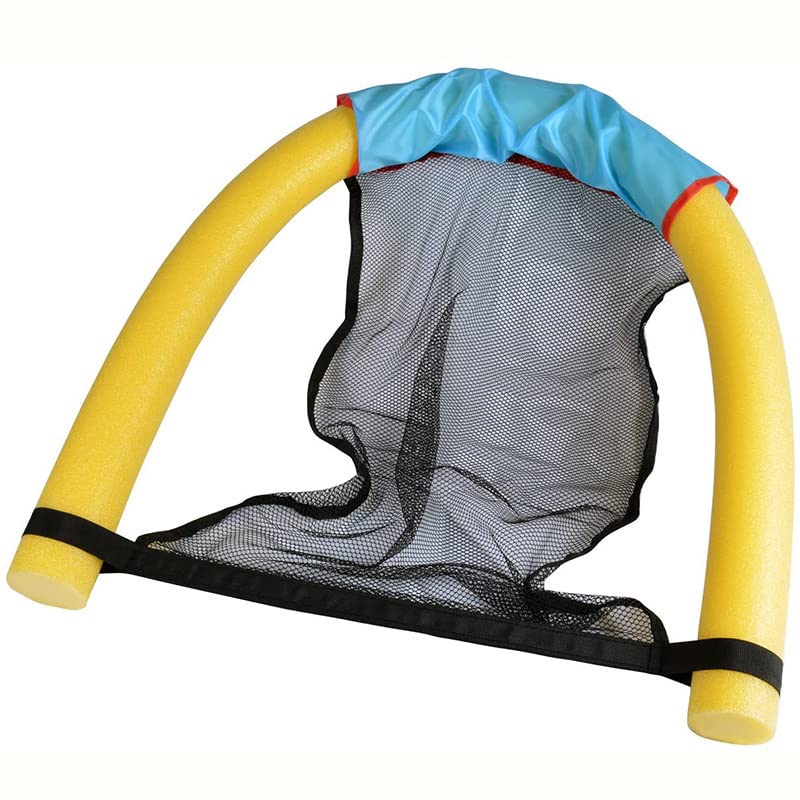 Floating Pool Noodle Sling Mesh Chair for Adults & Kids - Water Lounger with Buoyant Design for Swimming Pools, Lakes & Beach Relaxation | Perfect for Backyard, Vacation & Summer Water Activities