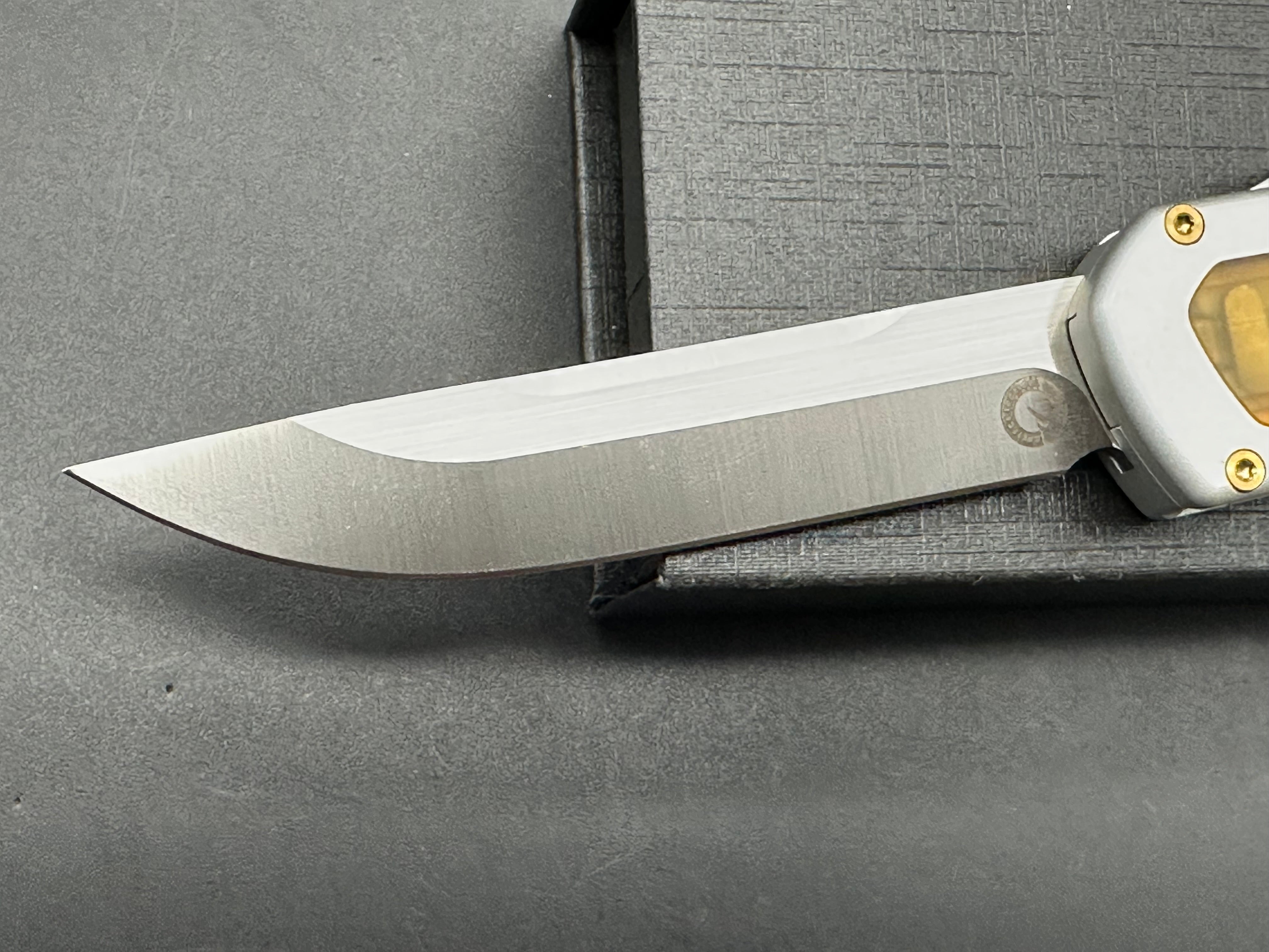 CRETACE ARES SERIES Tactical Knife - N690 Steel Blade, Ultem PEI & 6061 Aluminum Handle with TC4 Titanium Clip - Outdoor Survival, Camping, Hunting Gear