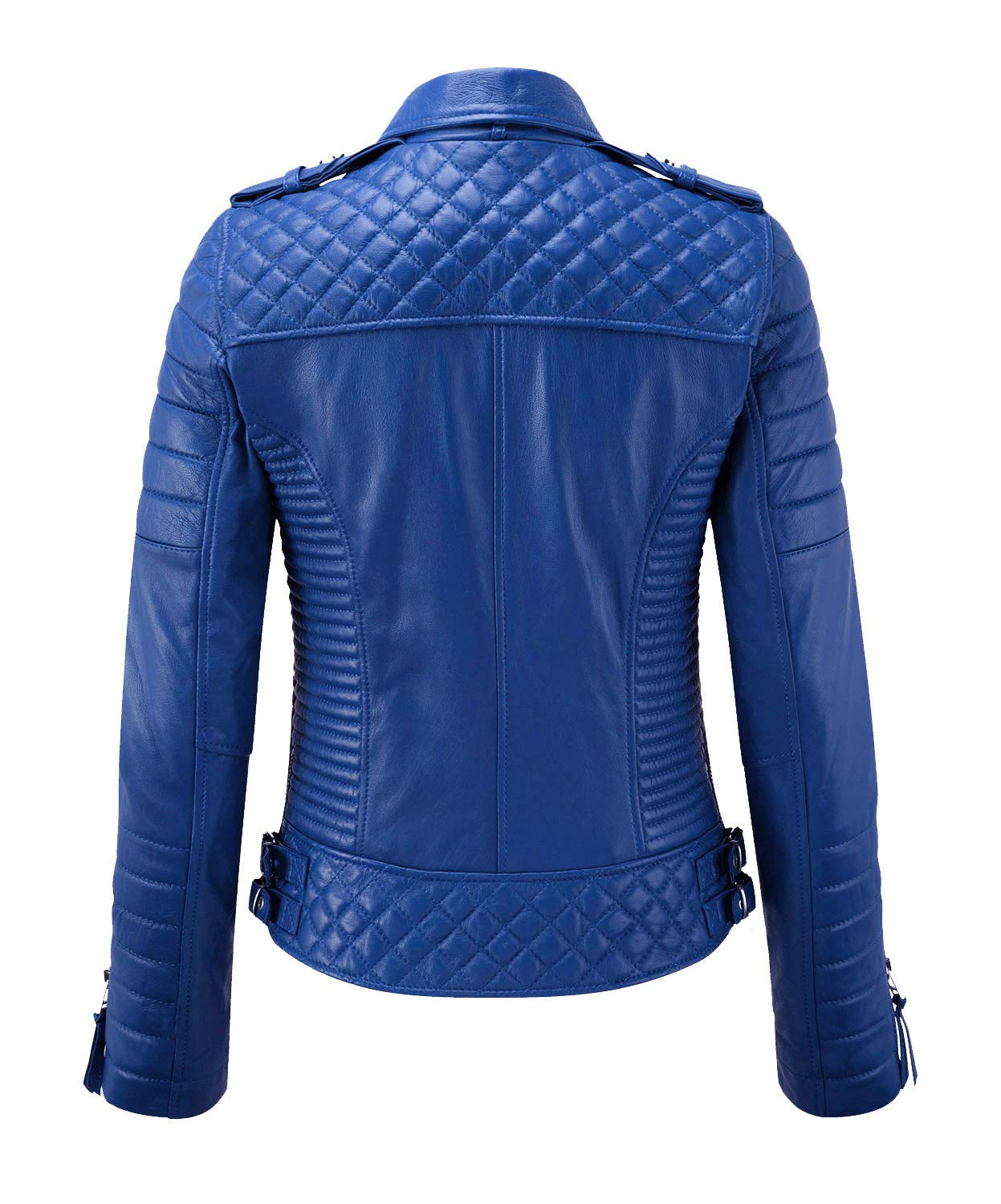 Benjer Skins Women's Genuine Leather Motorcycle Jacket - Black Cafe Racer Biker Jacket for Riding & Fashion | Perfect for Motorcycle Enthusiasts & Street Style