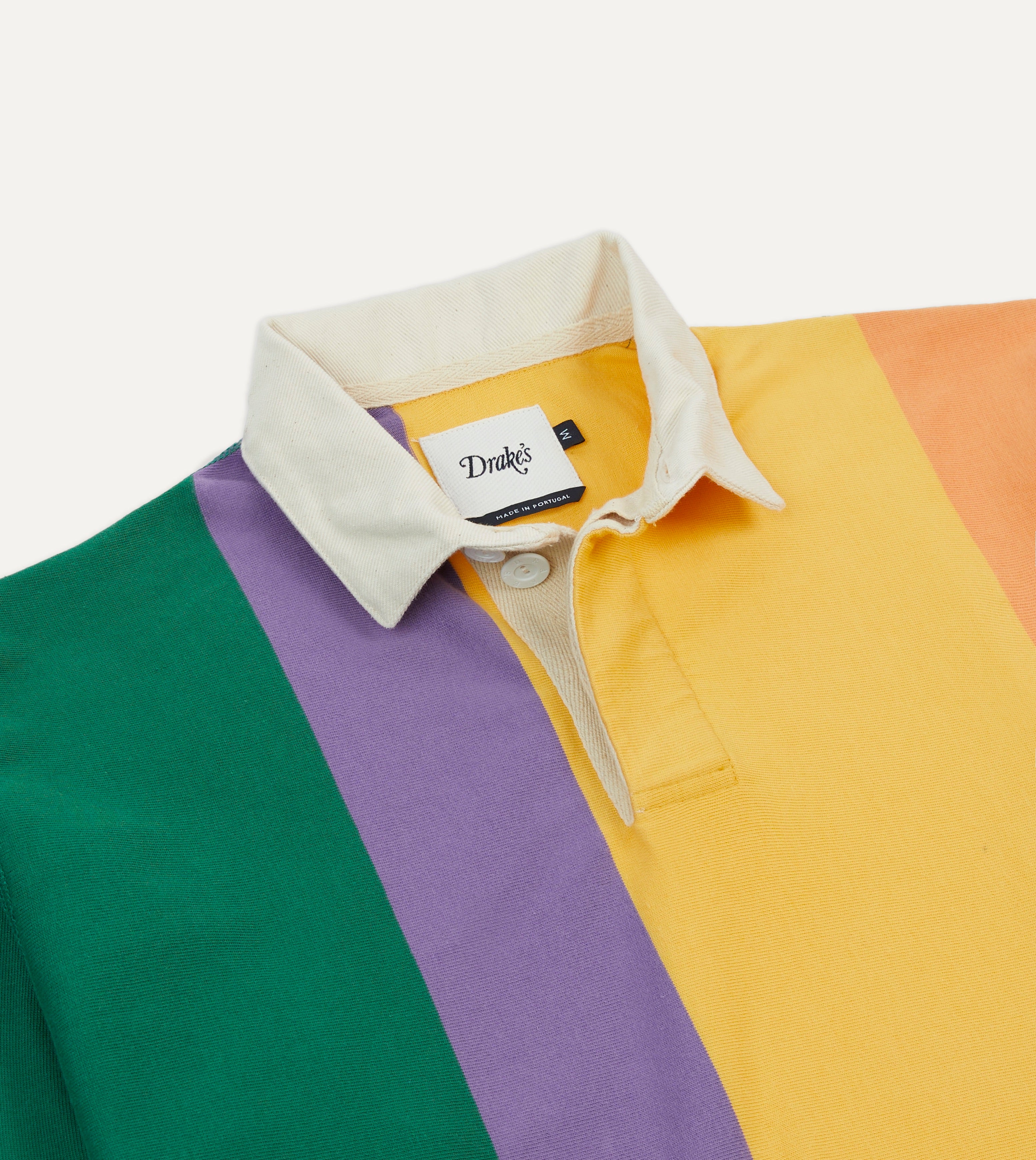 Men's Multi Vertical Stripe Cotton Rugby Shirt - Classic Casual Sportswear for Rugby, Golf & Outdoor Activities