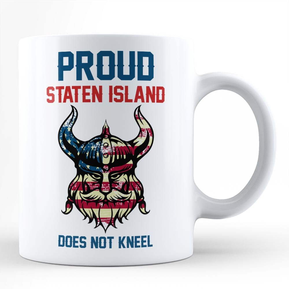 Staten Island White Coffee Mug by HOM - Unique Gift for Staten Island Born People, Friends & Family - Perfect for Home, Office & Coffee Lovers