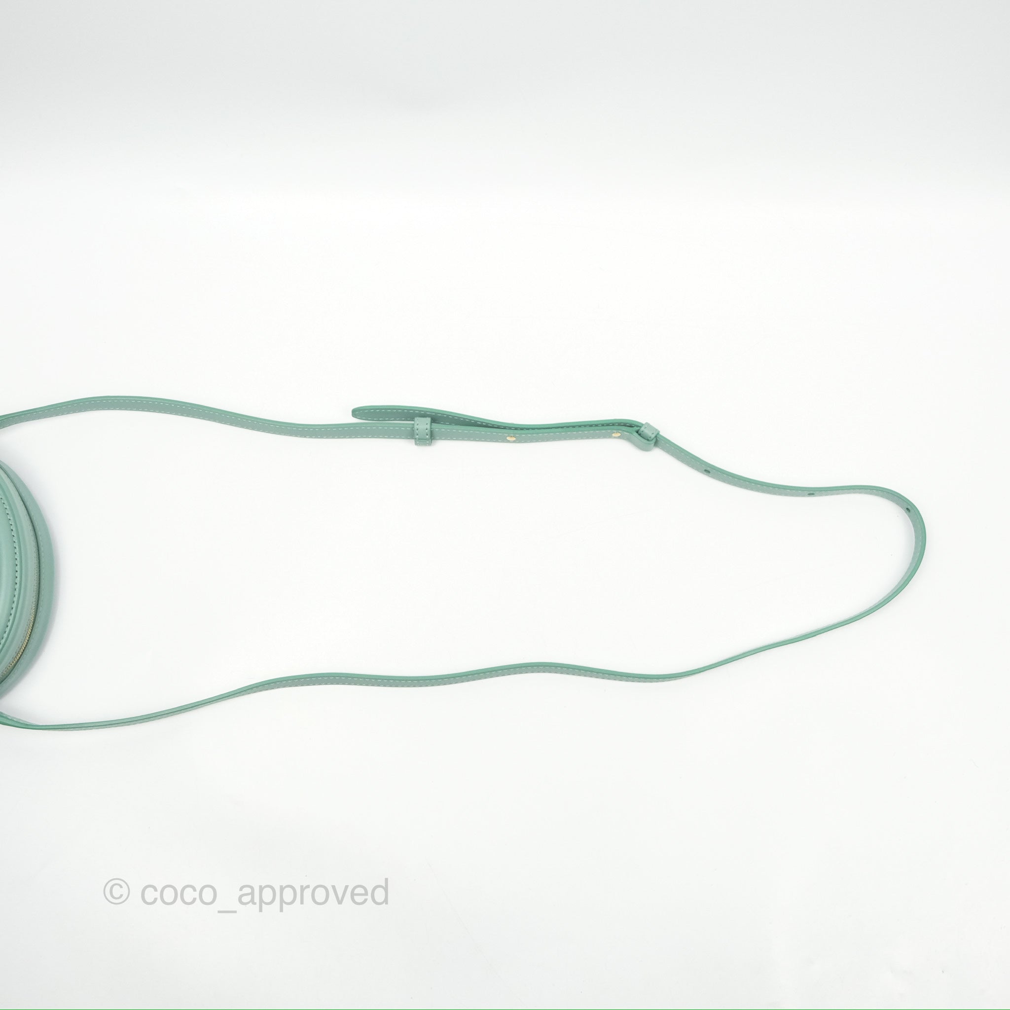 Celine Oval Bag Triomphe in Ice Mint Calfskin Leather - Luxury Crossbody Purse for Women, Perfect for Date Night & Evening Events