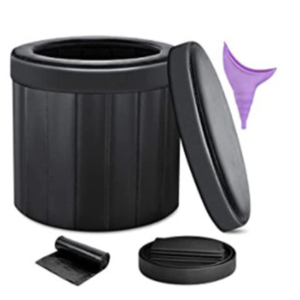 Portable Folding Commode Toilet Seat - Lightweight Camping Toilet for Travel, Hiking & Emergency Use | Car Toilet & Bucket Toilet Solution for Outdoor Adventures, Road Trips & Natural Disasters (Cortex Color)