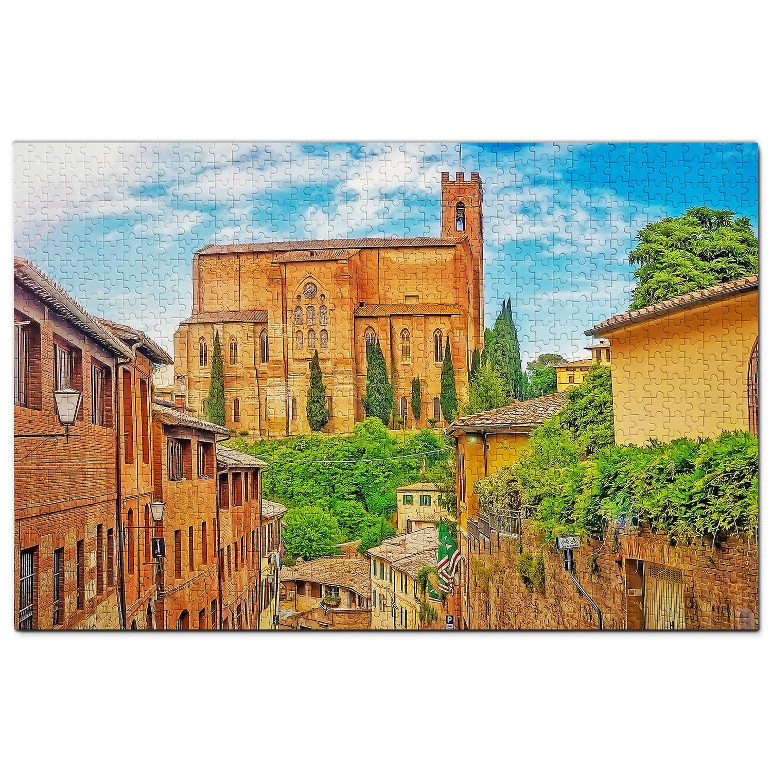 1000-Piece Italy Siena Wooden Jigsaw Puzzle - Travel Souvenir & Home Decor for Adults, Perfect Gift for Puzzle Lovers & Italy Enthusiasts