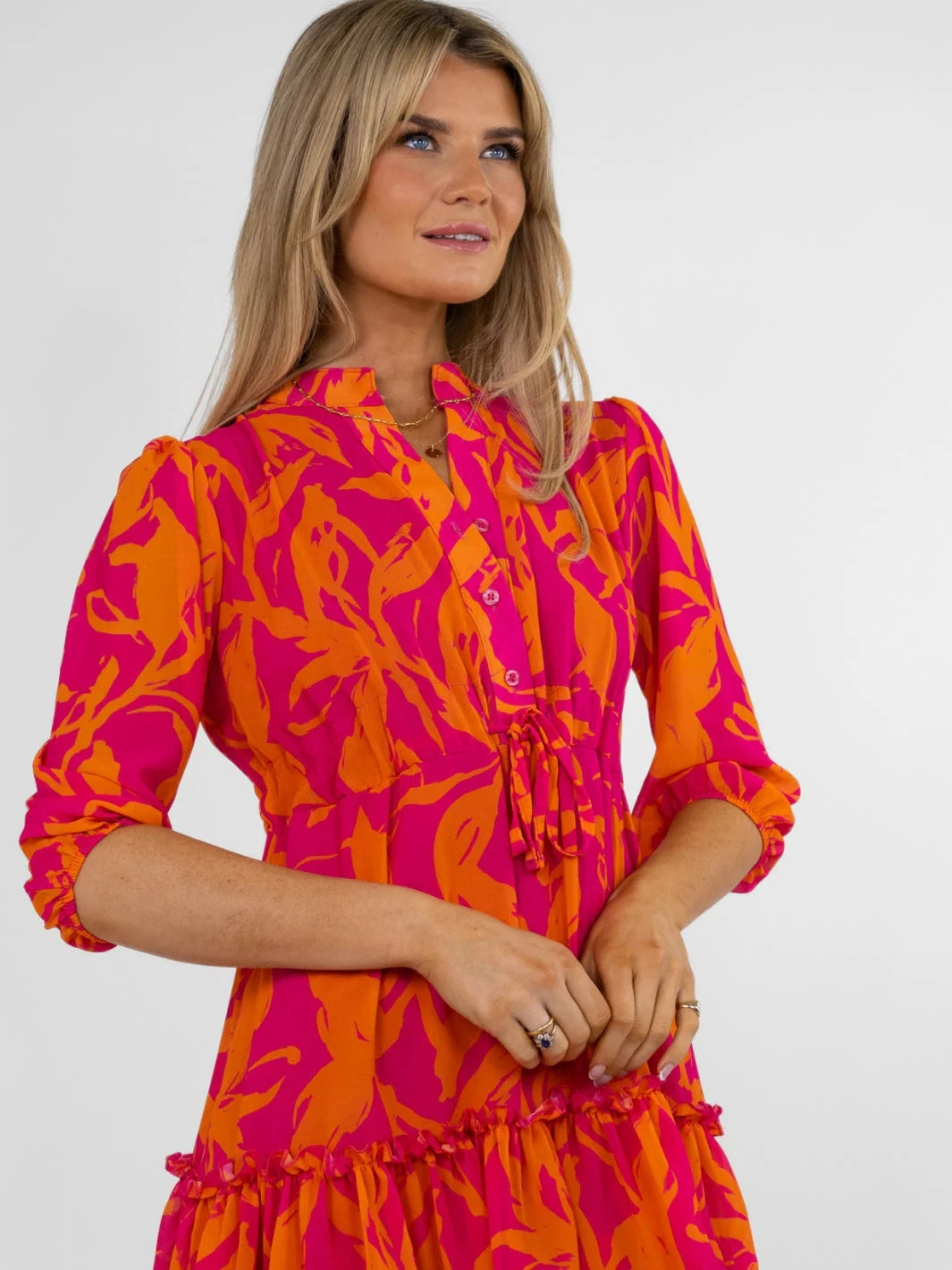 Sexy Latina Mini Dress for Women - Flirty Pink & Orange Bodycon Party Dress | Perfect for Nightclubs, Dates & Summer Outings