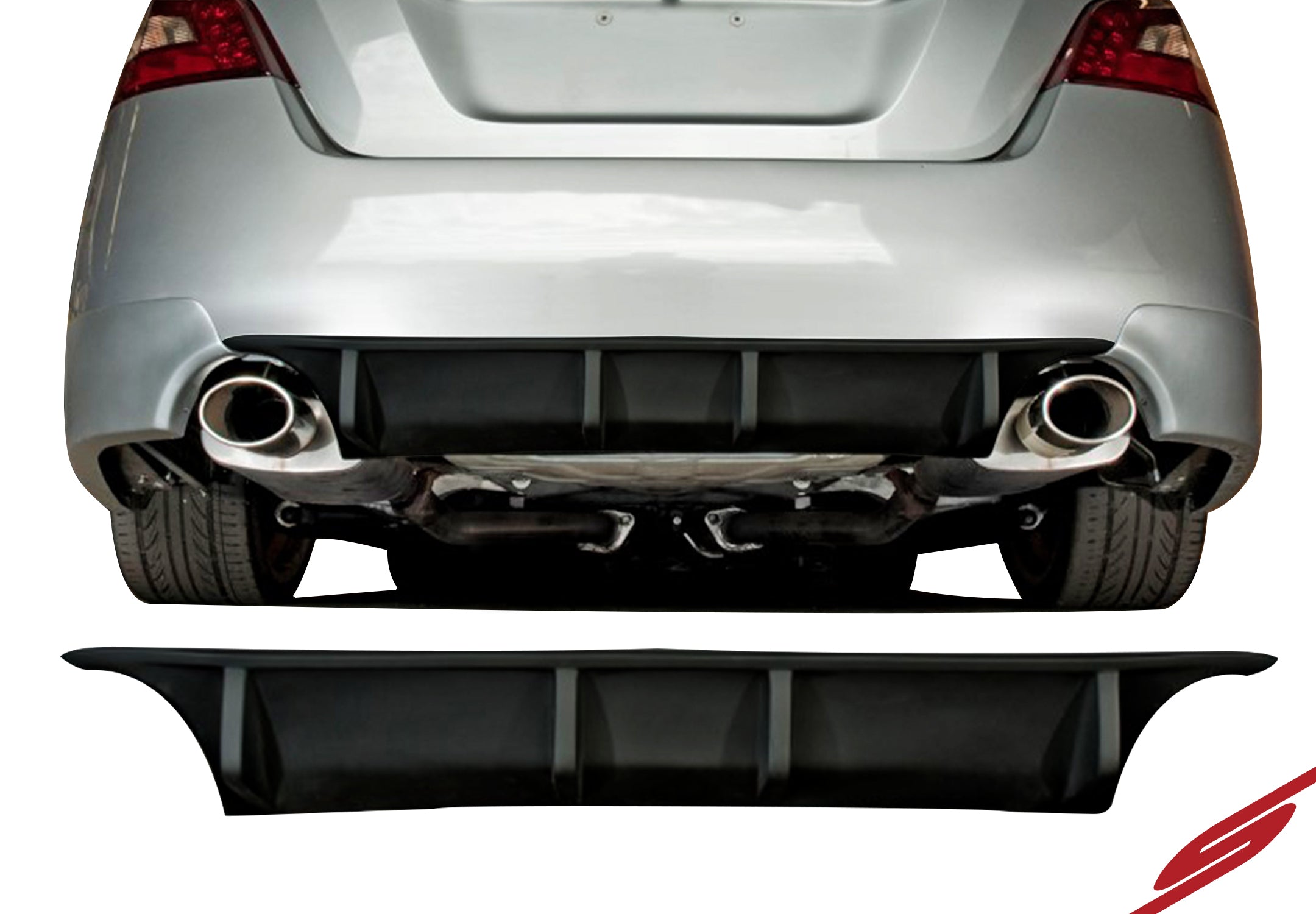 2009-2015 Nissan Maxima Rear Diffuser - Matte Black Performance Spoiler | KB127418MB | Enhances Aerodynamics & Sporty Style for Street Racing & Car Shows