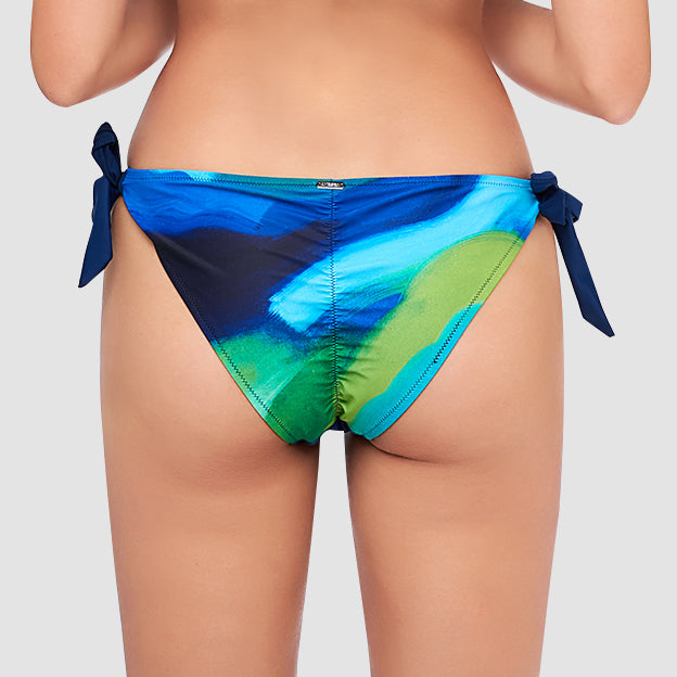 AXESEA x Nine Cats Women's Side Tie Bikini Bottom - Adjustable Swimwear for Beach, Pool & Vacation | High Waisted Cheeky Swim Bottoms