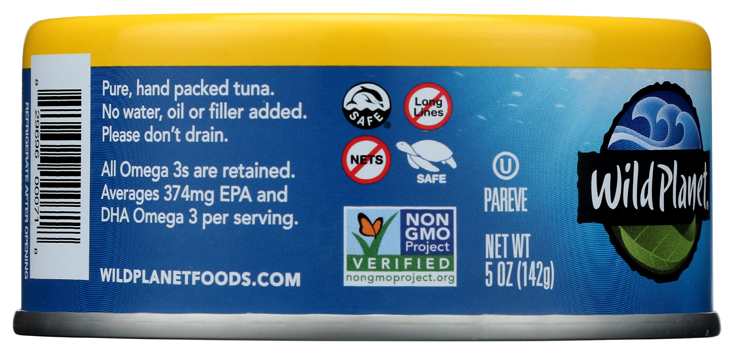 Wild Planet Wild Skipjack Light Tuna - No Salt Added, Low Mercury, 5oz Can - Healthy Protein for Salads, Sandwiches & Keto Meals