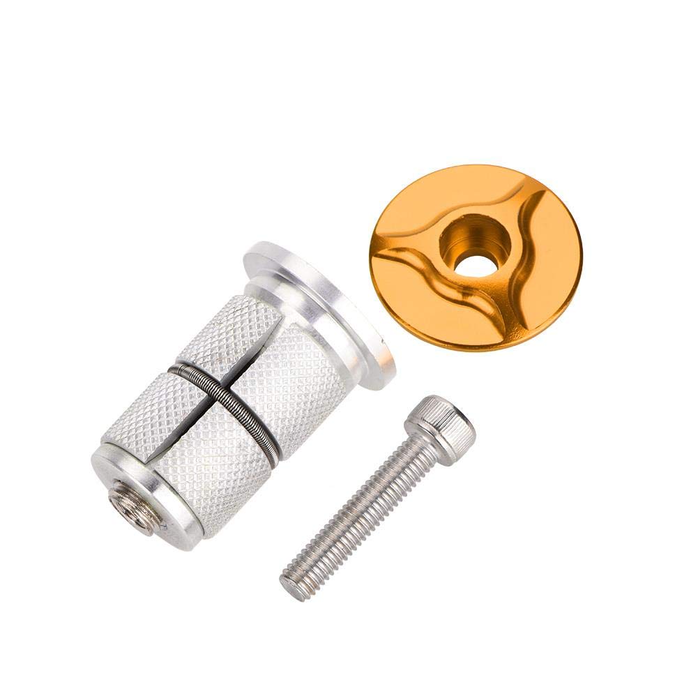 Keenso Bike Stem Headset - Lightweight Aluminum Alloy 1/1.25 Inch Fork Expander Top Cap for Road & Mountain Bikes | Perfect for Cycling, Commuting & Bike Upgrades