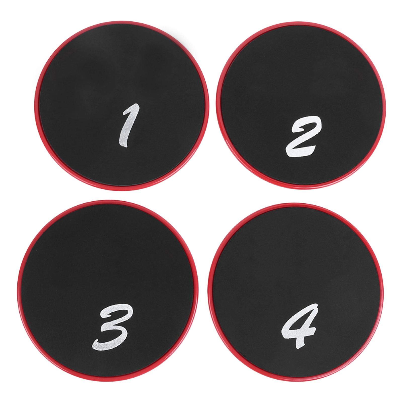 Jingyig Exercise Gliding Discs Set of 4 - Dual Sided Slider Plates for Core Strength & Full Body Workouts - Abdominal Training Equipment for Home Gym & Yoga - Perfect for Fitness, Pilates & Physical Therapy