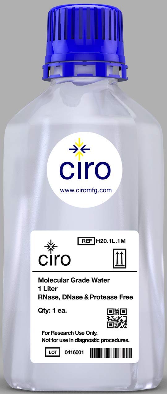 High Purity Reagent Grade Water - 100mL (24 Bottles per Case) - Ideal for Laboratory Experiments, Scientific Research & Medical Use