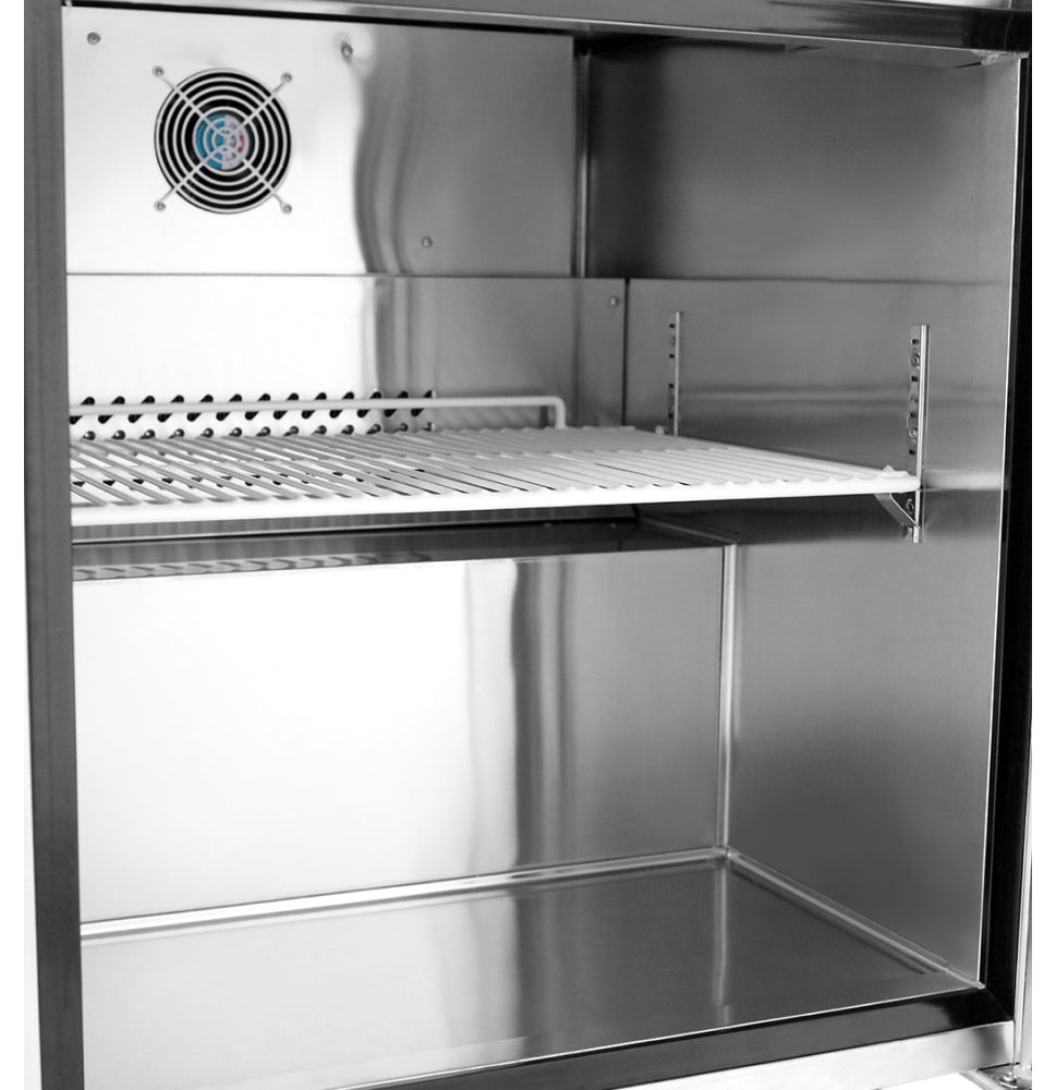 Atosa MGF24RGR 24-Inch Undercounter Refrigerator with Solid Door - 4.8 Cu.Ft Commercial Fridge for Restaurants, Bars, and Home Kitchens - Compact Freezer for Small Spaces