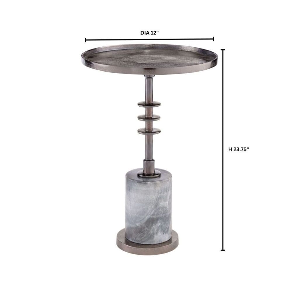Cyan Design 11660 Jetson Accent Table - Blackened Nickel Finish - Modern Side Table for Living Room, Bedroom & Office Decor