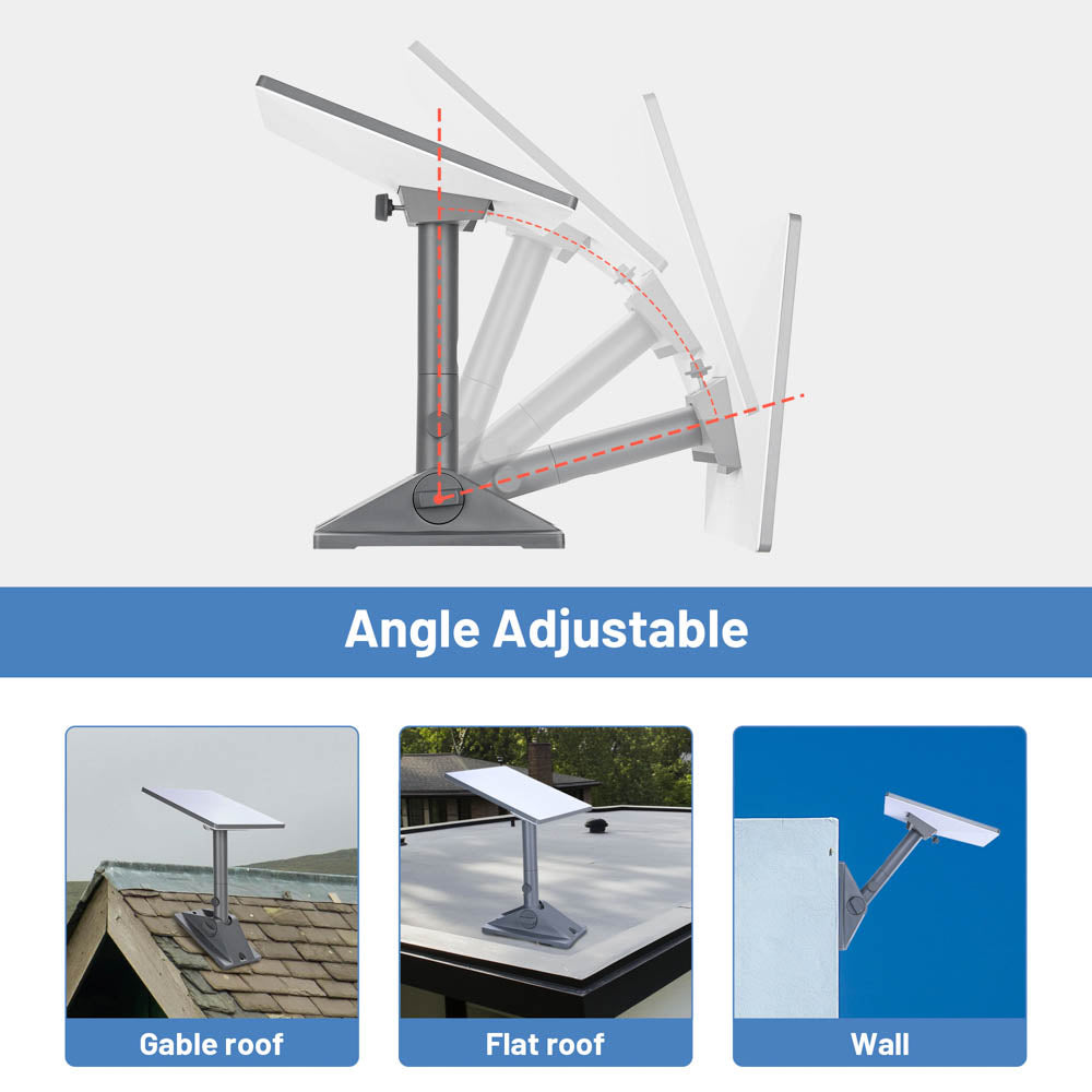 TheLAShop Starlink Mini Pivot Mount - Adjustable Tilt Angle Dish Mount for Satellite Internet | Perfect for RV, Camping & Off-Grid Internet Setup