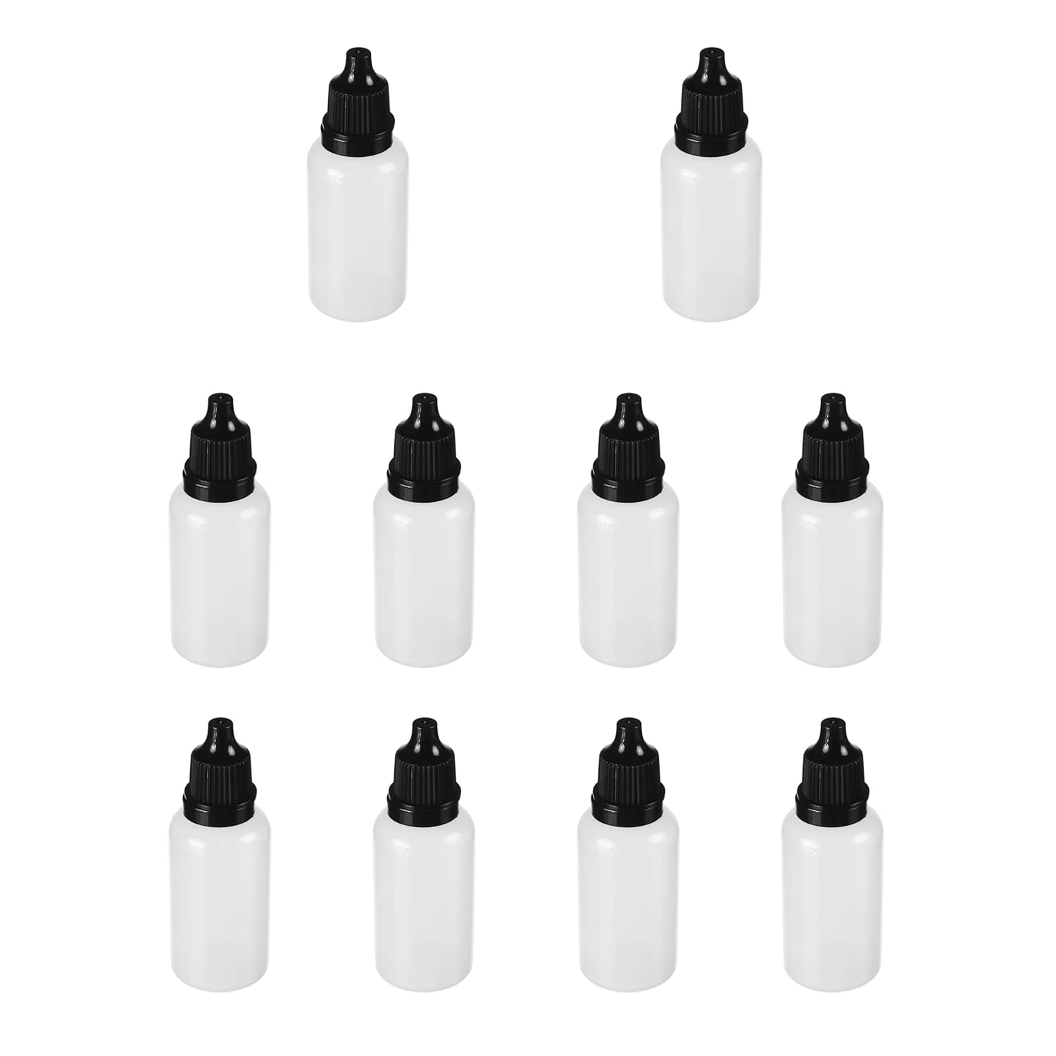 50Pcs 0.7oz PE Plastic Dropper Bottles - 20ml Small Mouth Squeezable Liquid Containers with Black Cap for Essential Oils, Travel, Kitchen & Lab Use | Leakproof Sample Storage Bottles for DIY, Crafts & Beauty Products