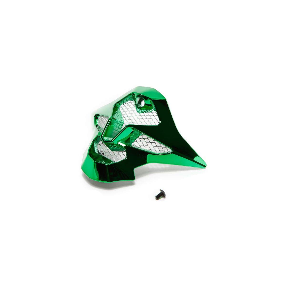 Shoei VFX-W Sleek Mouth Piece Motorcycle Helmet Accessories - Chrome Green/One Size | Replacement Mouth Guard for Off-Road & Motocross Riding | Dirt Bike & ATV Protective Gear