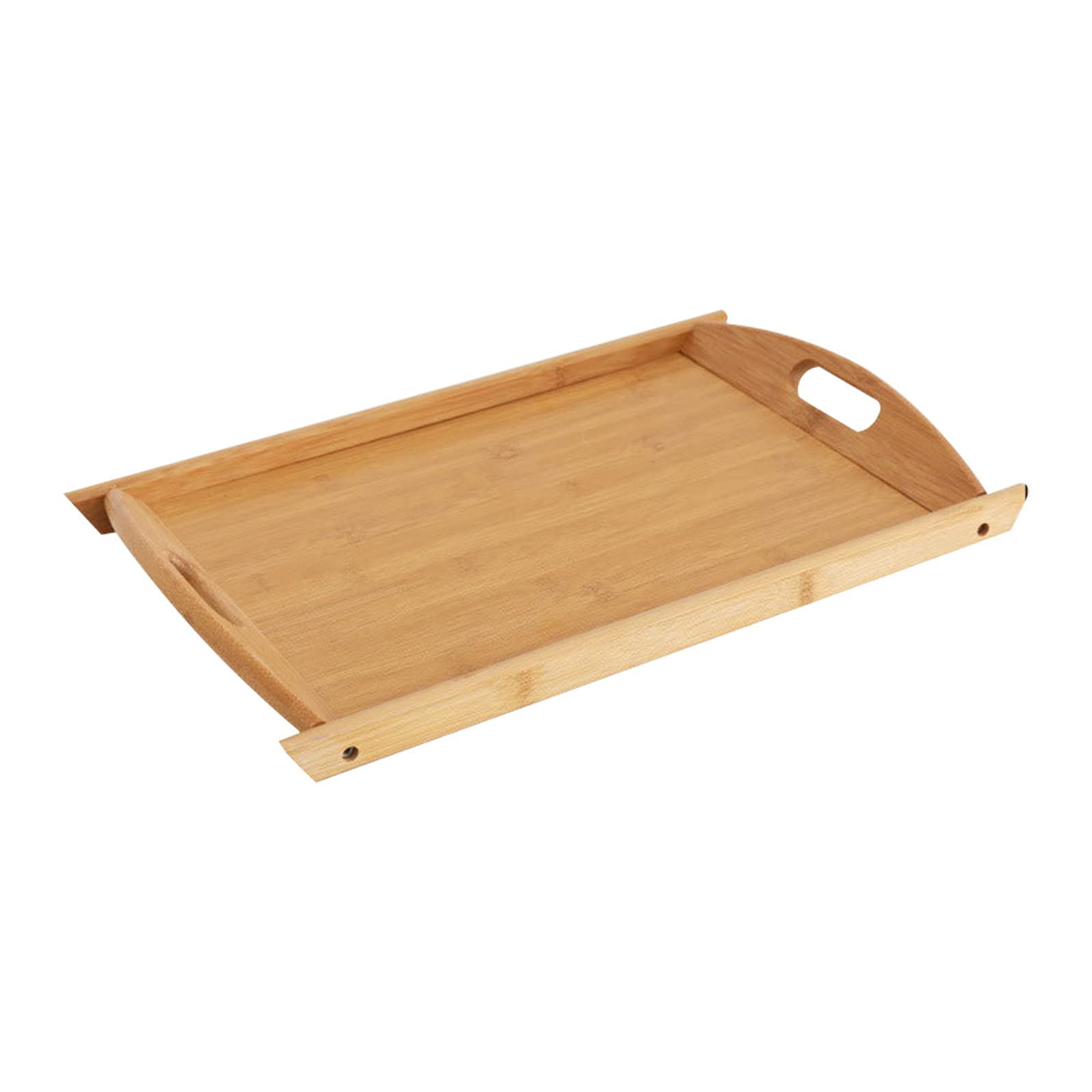 Eco-Friendly Bamboo Serving Tray for Tea Cups, Bread, BBQ - Perfect for Home, Hotel & Restaurant Use - Durable Wooden Food Tray for Dining & Entertaining