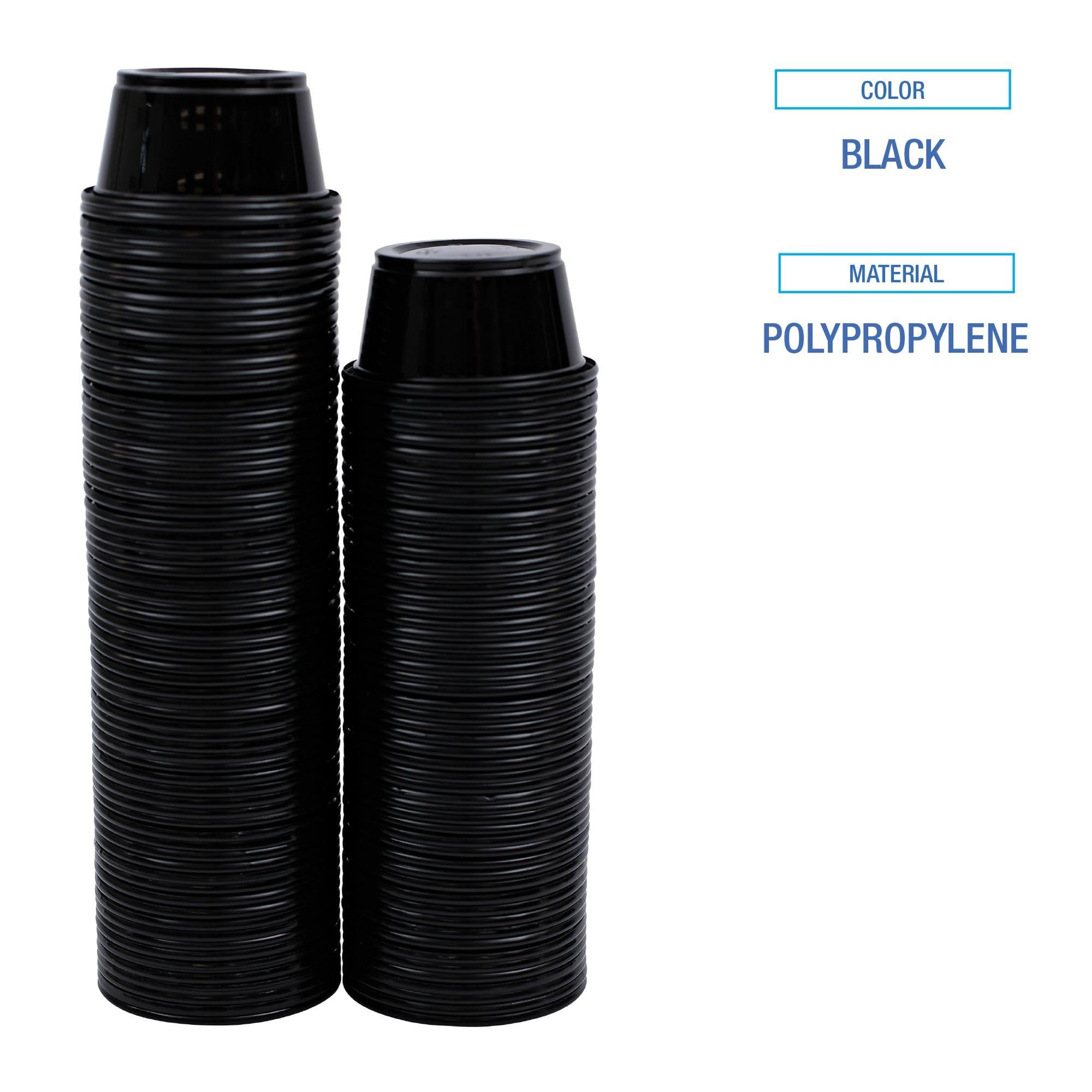 Boardwalk BWKPRTN2BL 2 oz. Black Polypropylene Souffle Cups - 2500/Carton - Perfect for Meal Prep, Portion Control & Food Storage