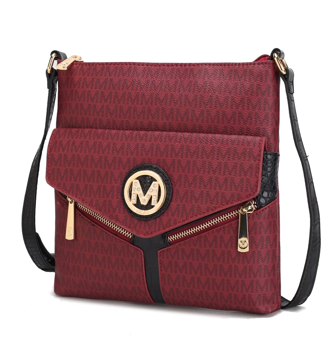 MKF-UM5526BRG Cecilia Crossbody Bag for Women - Stylish Multicolored Leather Purse with Adjustable Strap, Perfect for Work, Travel & Everyday Use