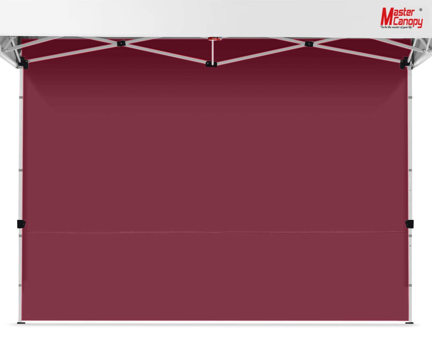 MASTERCANOPY Instant Canopy Tent Sidewall for 10x10 Pop Up Canopy - 1 Piece Burgundy Waterproof Shade Wall - Perfect for Outdoor Events, Camping, Picnics & Beach Parties