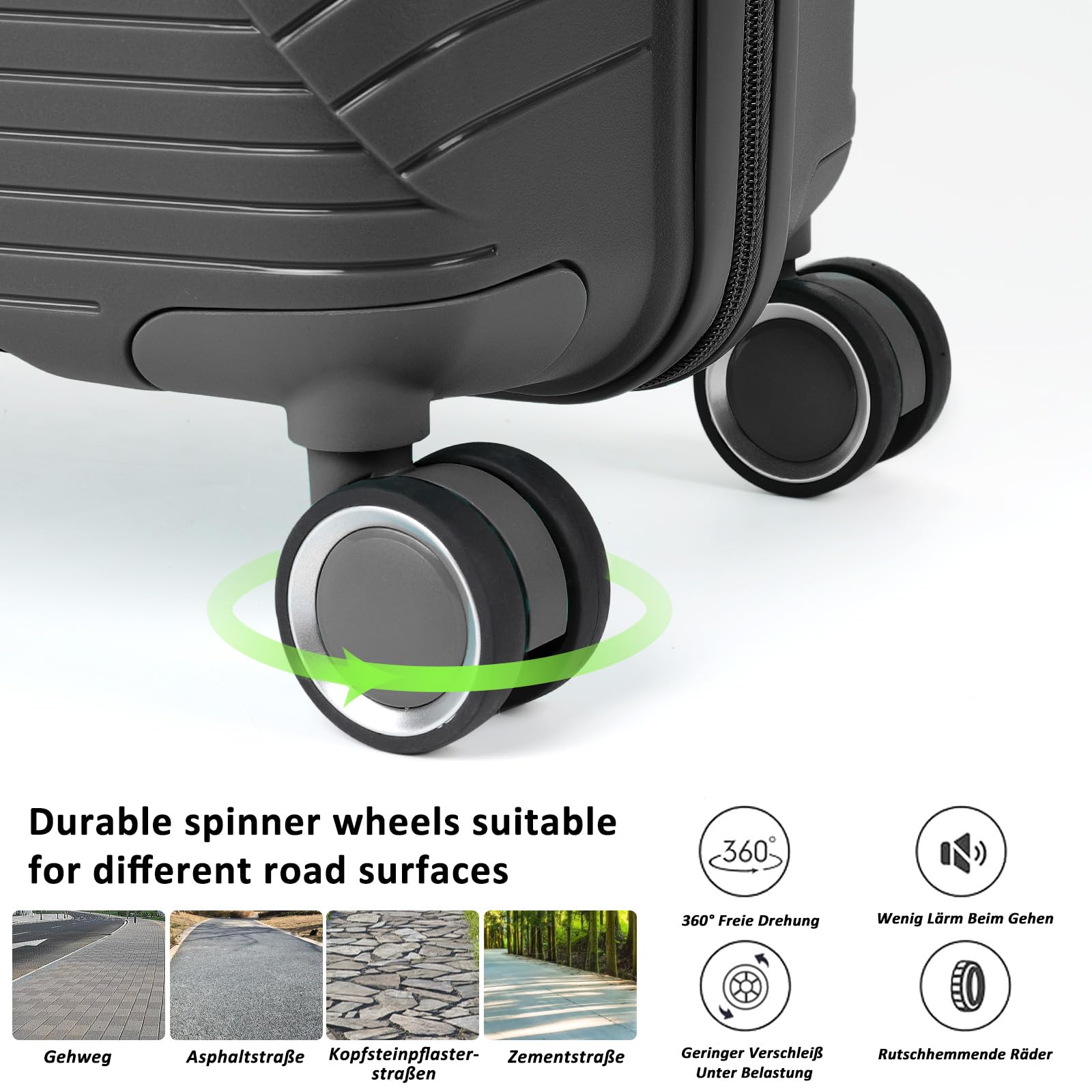 TAN.TOMI 3-Piece Hardshell Luggage Set with TSA Lock, Spinner Wheels & Lightweight Design - Perfect for Travel, Business Trips & Vacation Packing